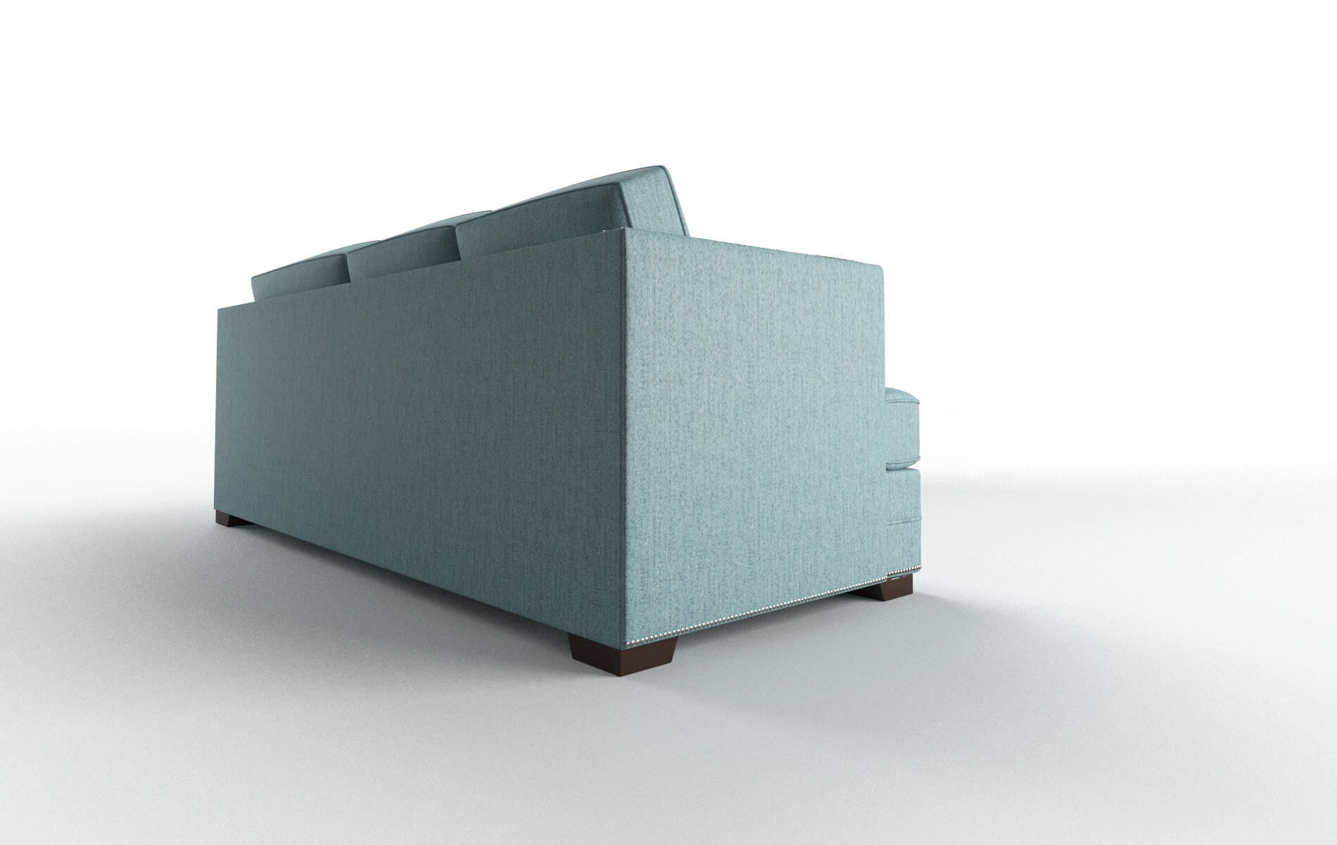 Riga Sasha Teal Sectional espresso legs 3