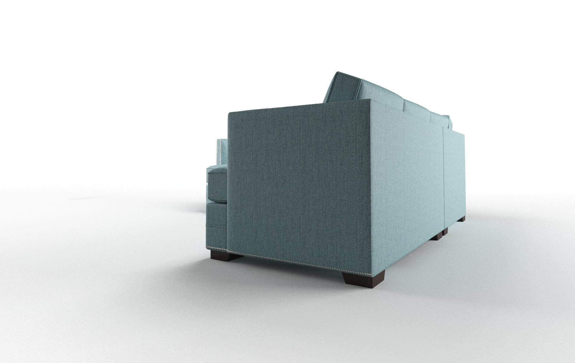 Riga Sasha Teal Sectional espresso legs 4