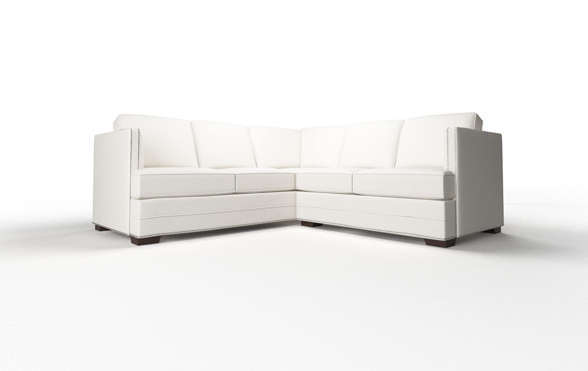 Riga Venice eggshell Sectional Espresso Legs  1