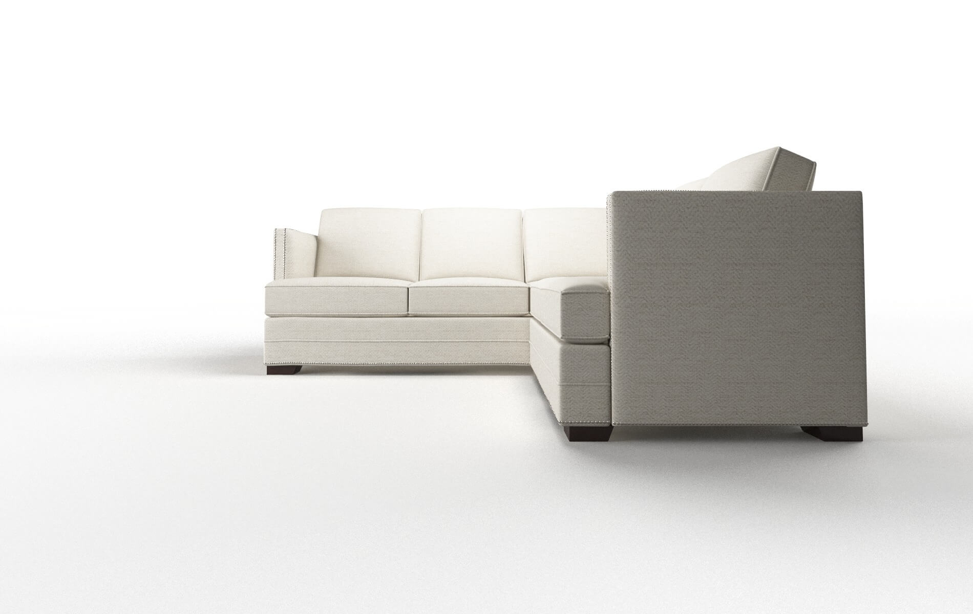 Riga Venus Cream Sectional espresso legs 5
