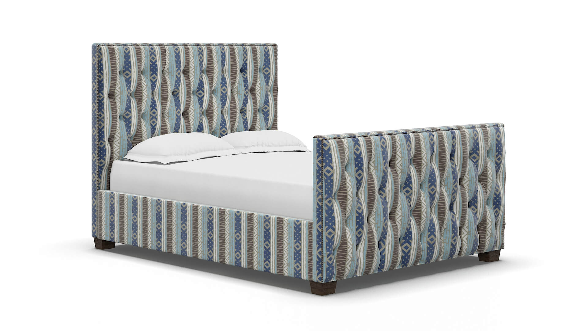 Rimini Bodhi Indigo Bed espresso legs 2
