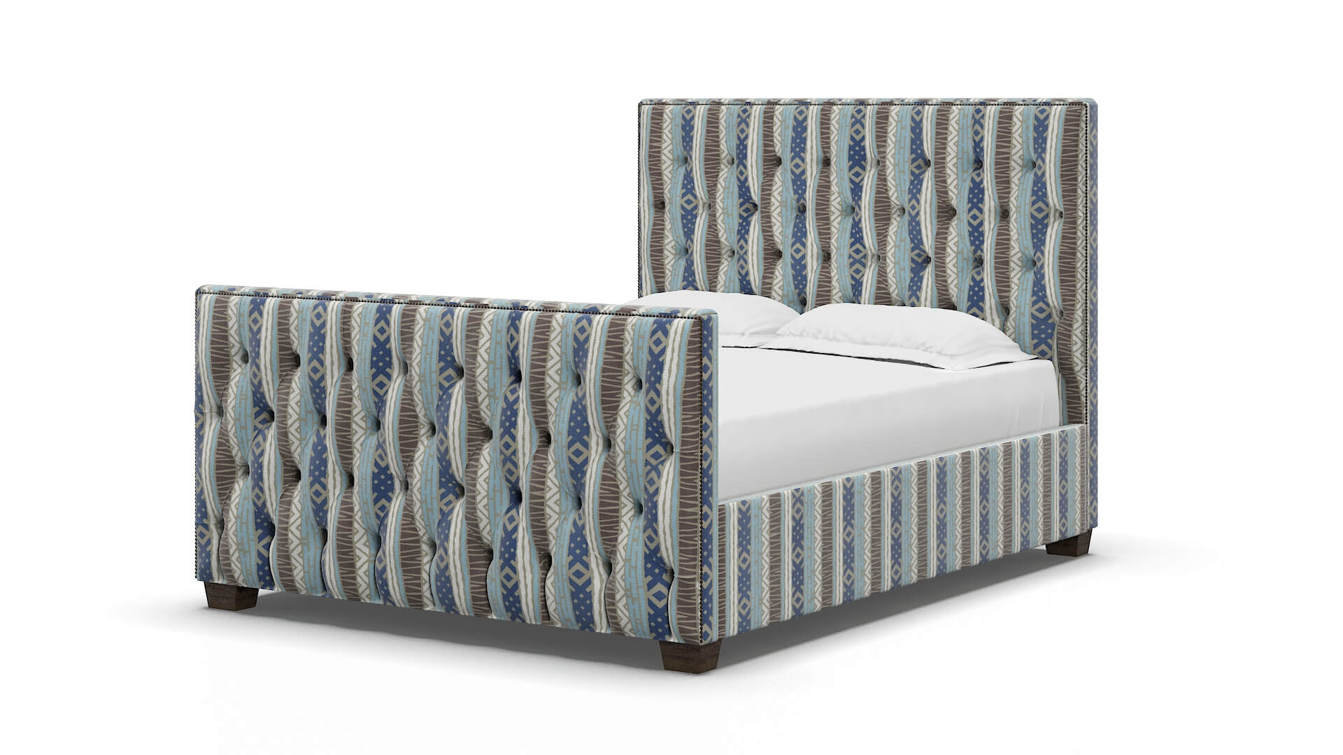 Rimini Bodhi Indigo Bed espresso legs 5