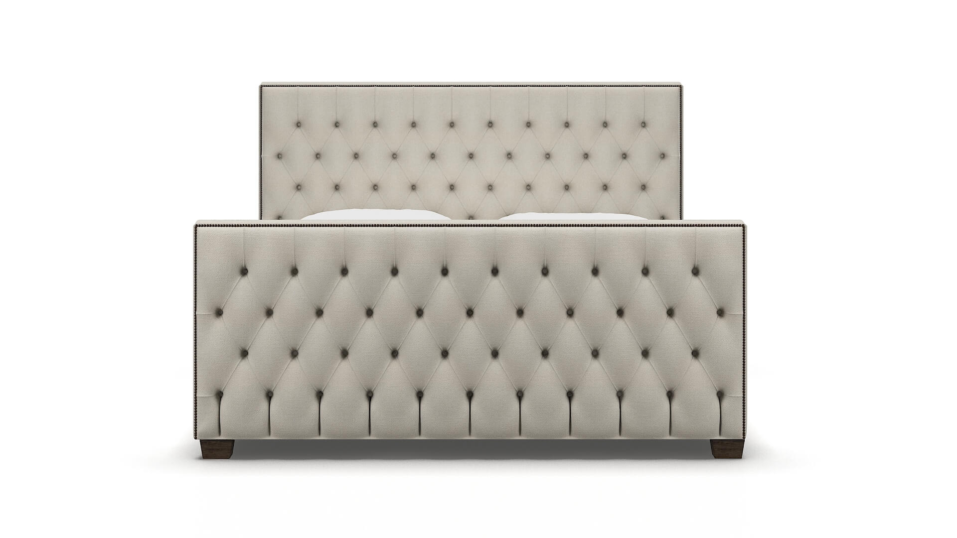 Rimini Bungalow Ivory Bed King espresso legs 1