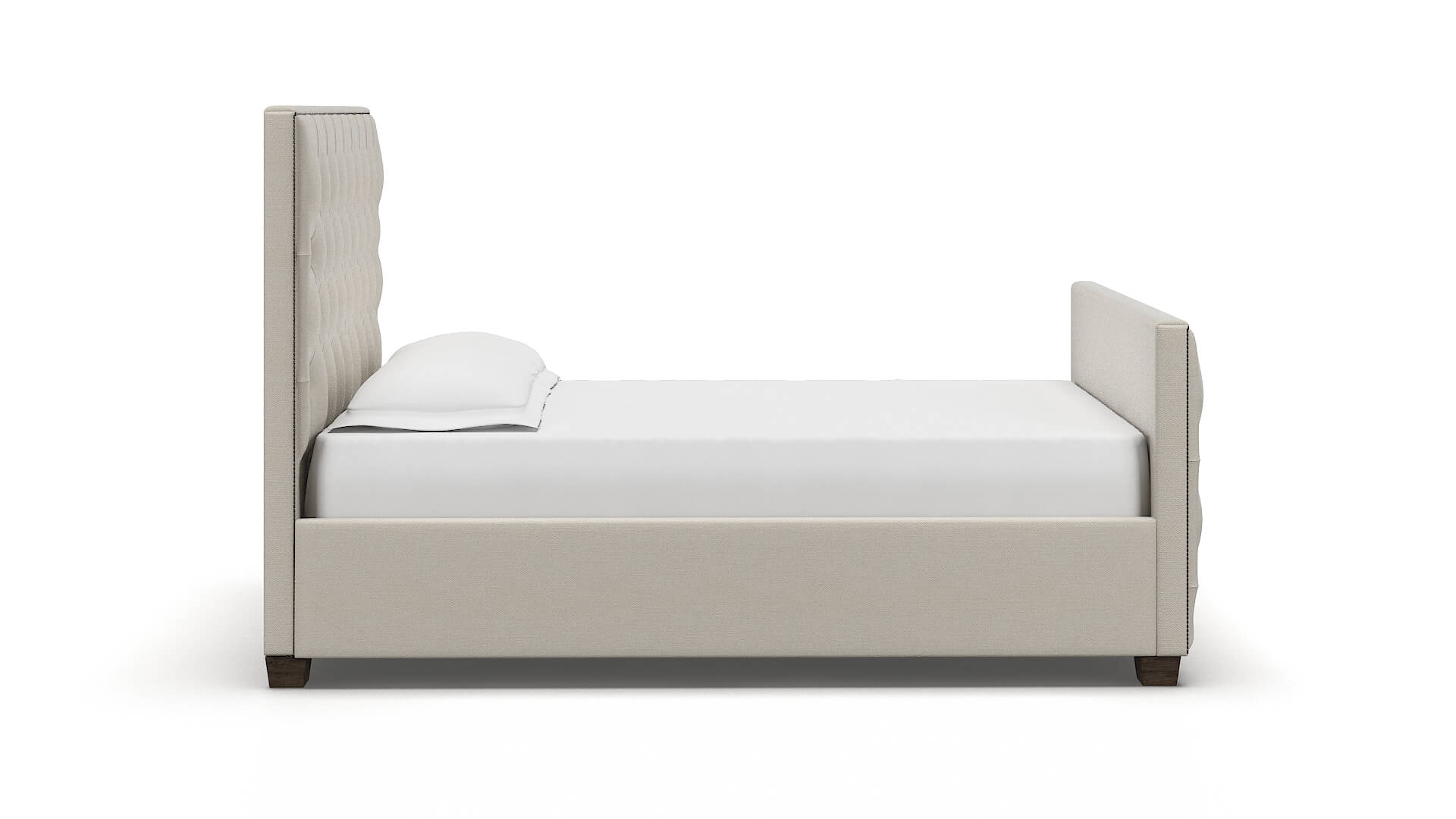 Rimini Bungalow Ivory Bed espresso legs 3