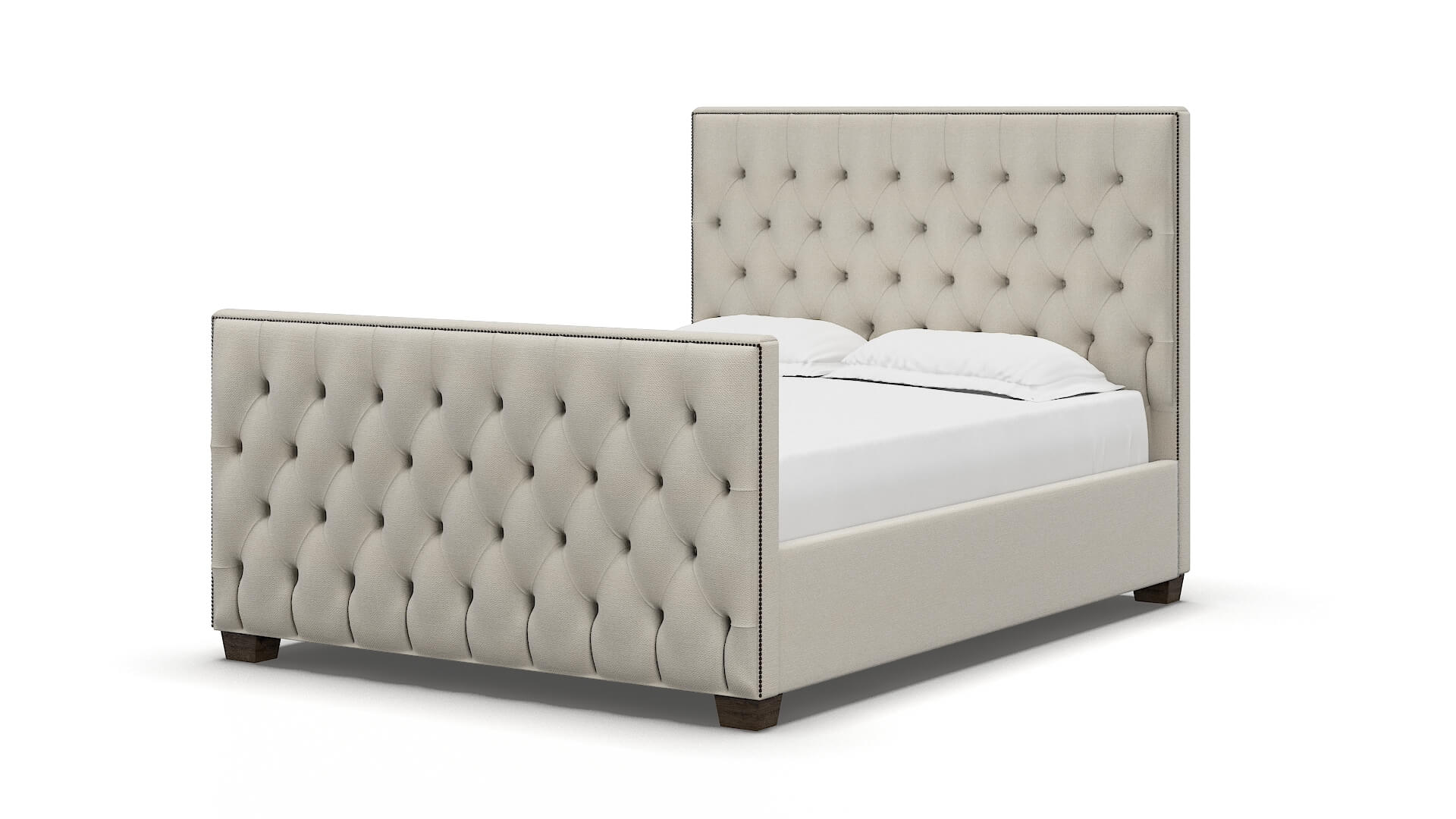 Rimini Bungalow Ivory Bed espresso legs 5