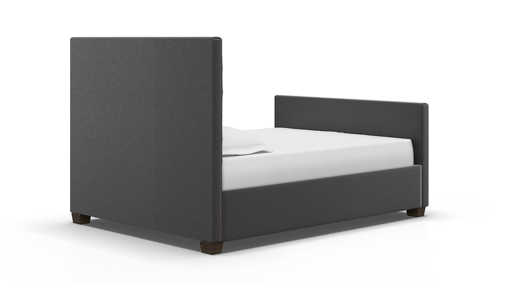 Rimini Catalina Charcoal Bed espresso legs 4