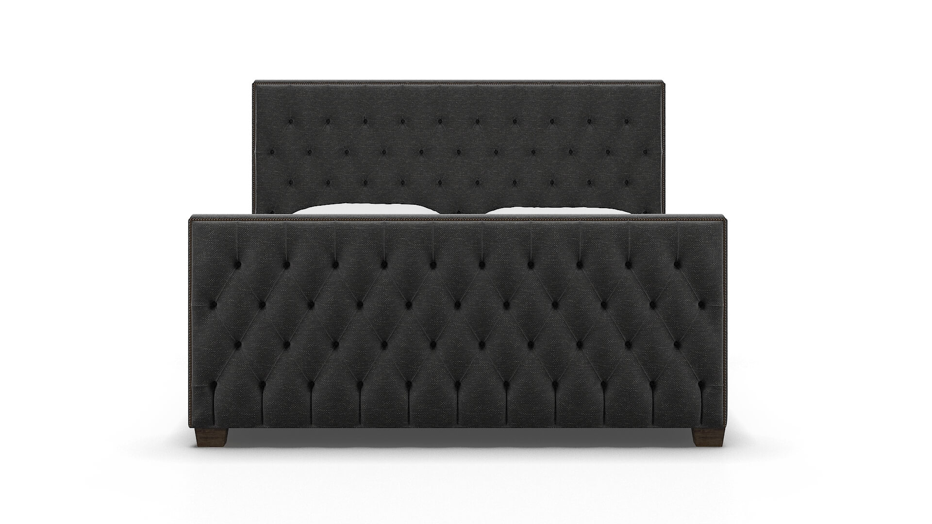 Rimini Chance Denim Bed King espresso legs 1