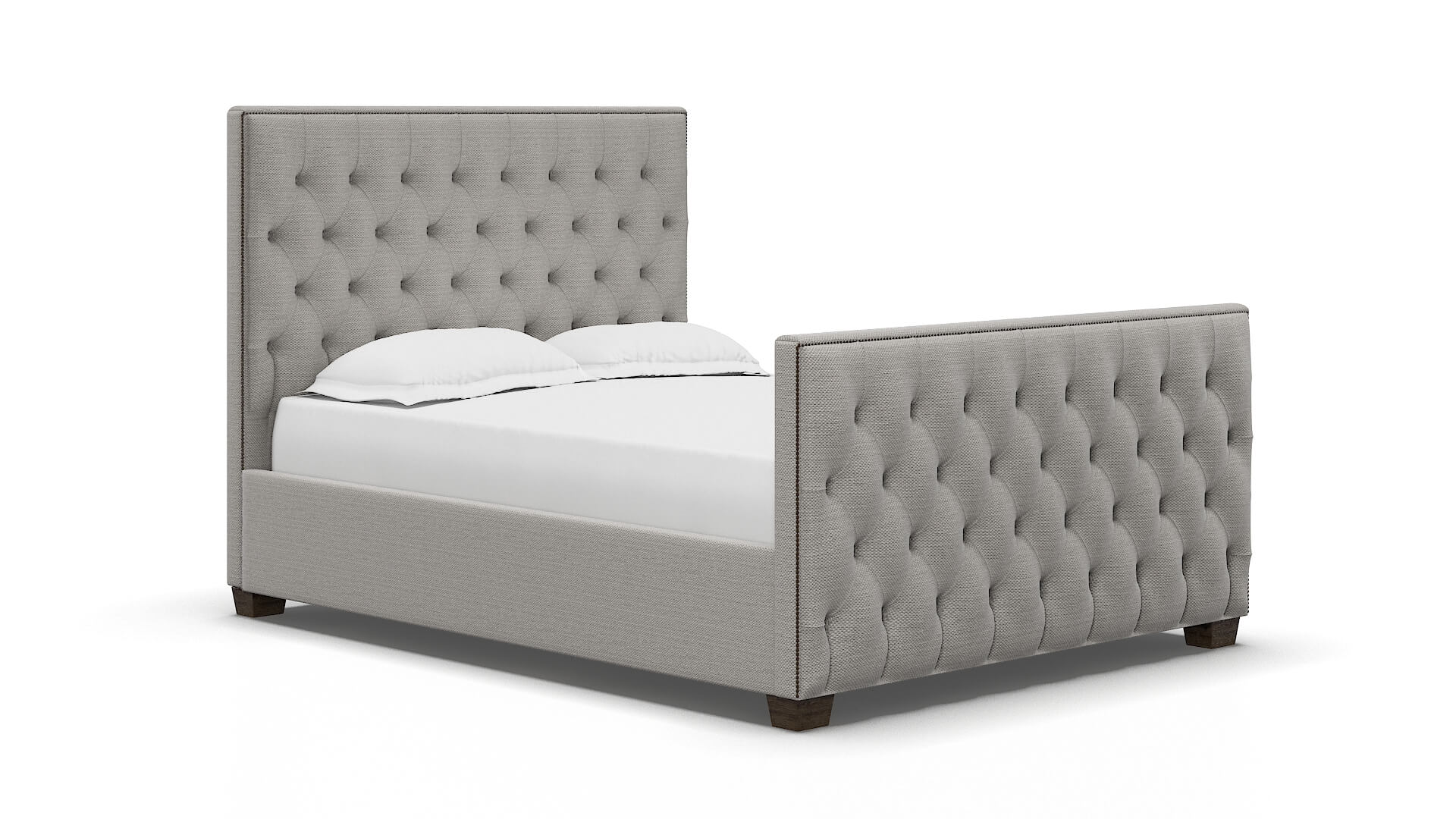 Rimini Derby Grey Bed espresso legs 2