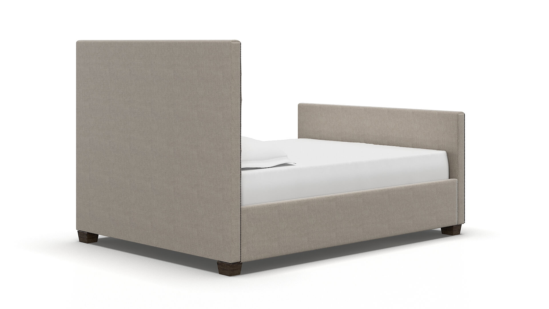 Rimini Derby Linen Bed espresso legs 4