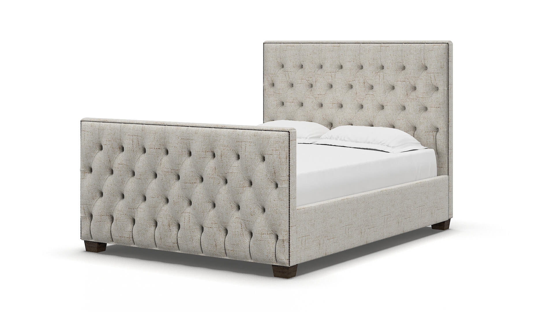 Rimini Derby Taupe Bed espresso legs 5