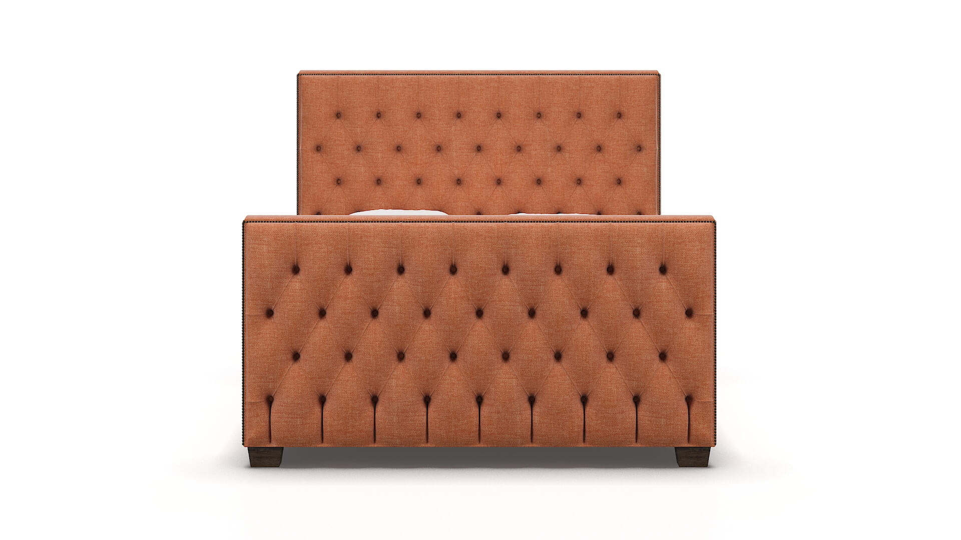 Rimini Durham Tangerine Bed espresso legs 1