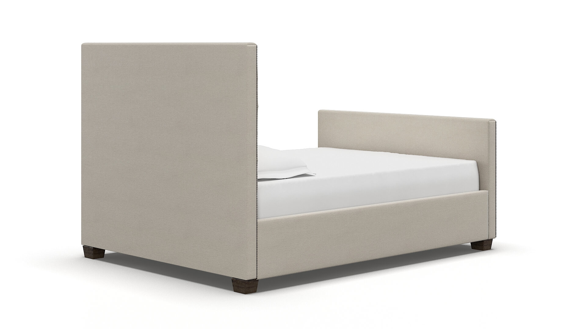 Rimini Malibu Linen Bed espresso legs 4