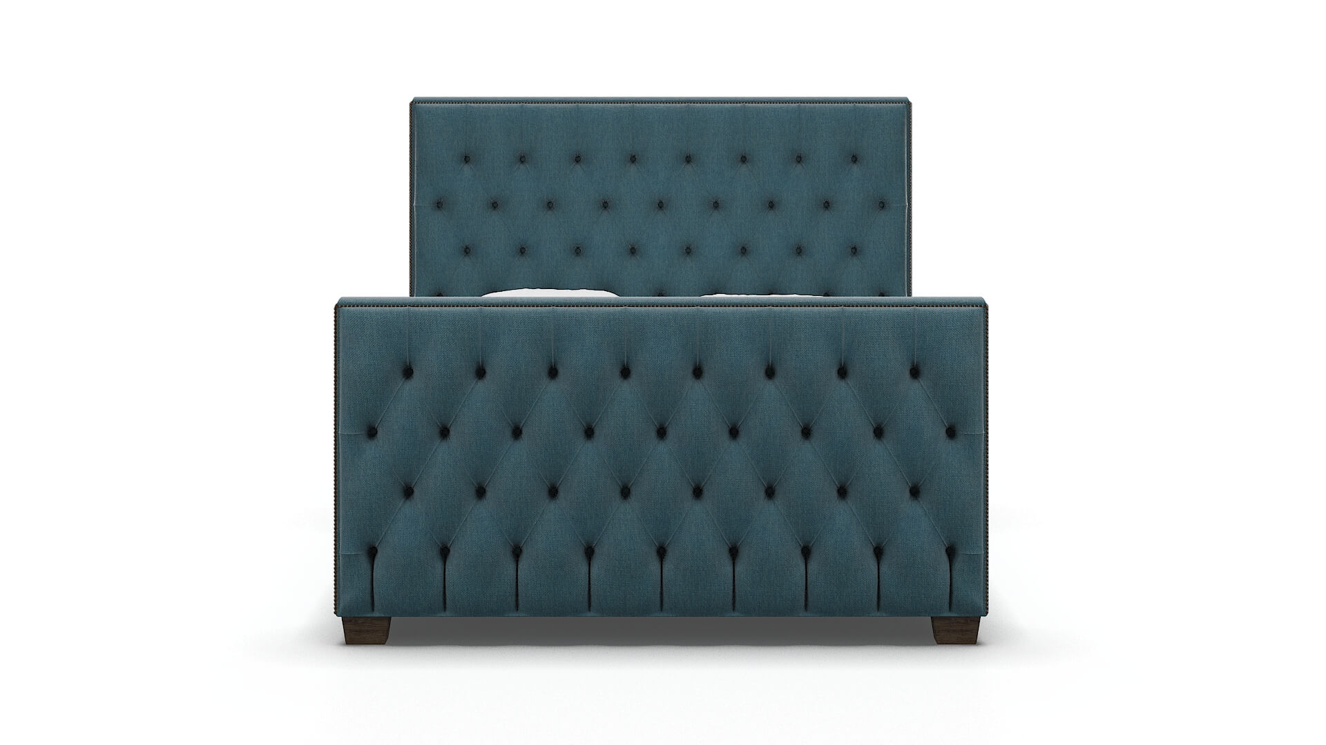 Rimini Merit Peacock Bed espresso legs 1