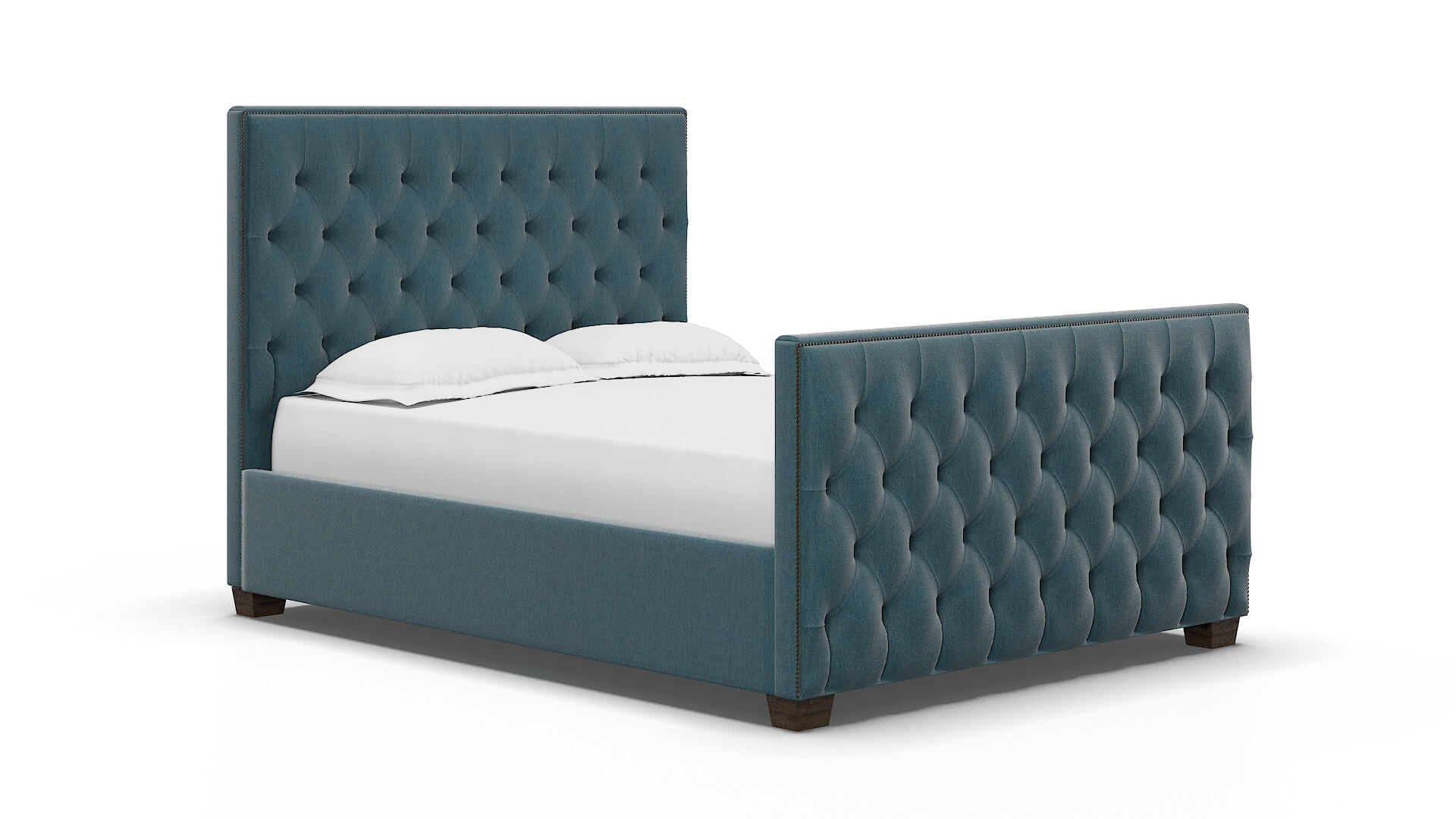 Rimini Merit Peacock Bed espresso legs 2