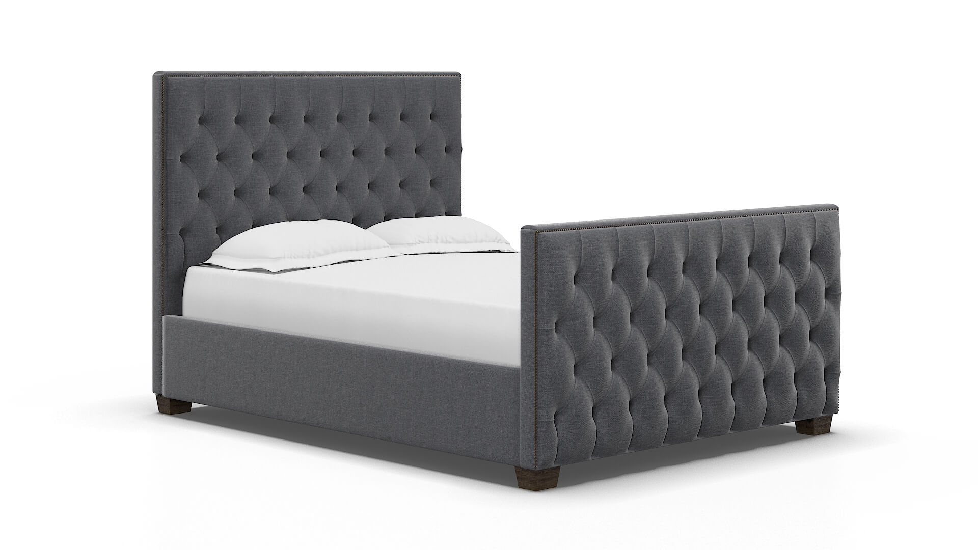Rimini Notion Graphite Bed espresso legs 2