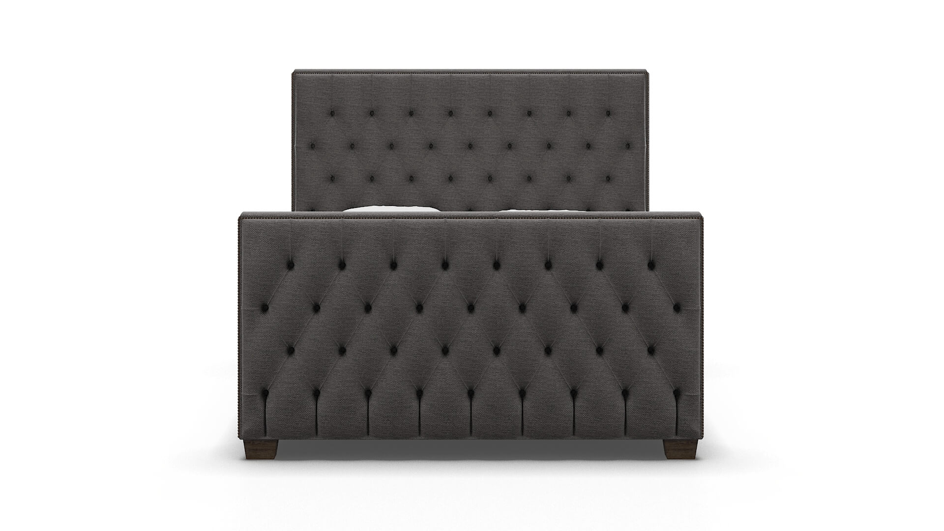 Rimini Oscar Charcoal Bed espresso legs 1