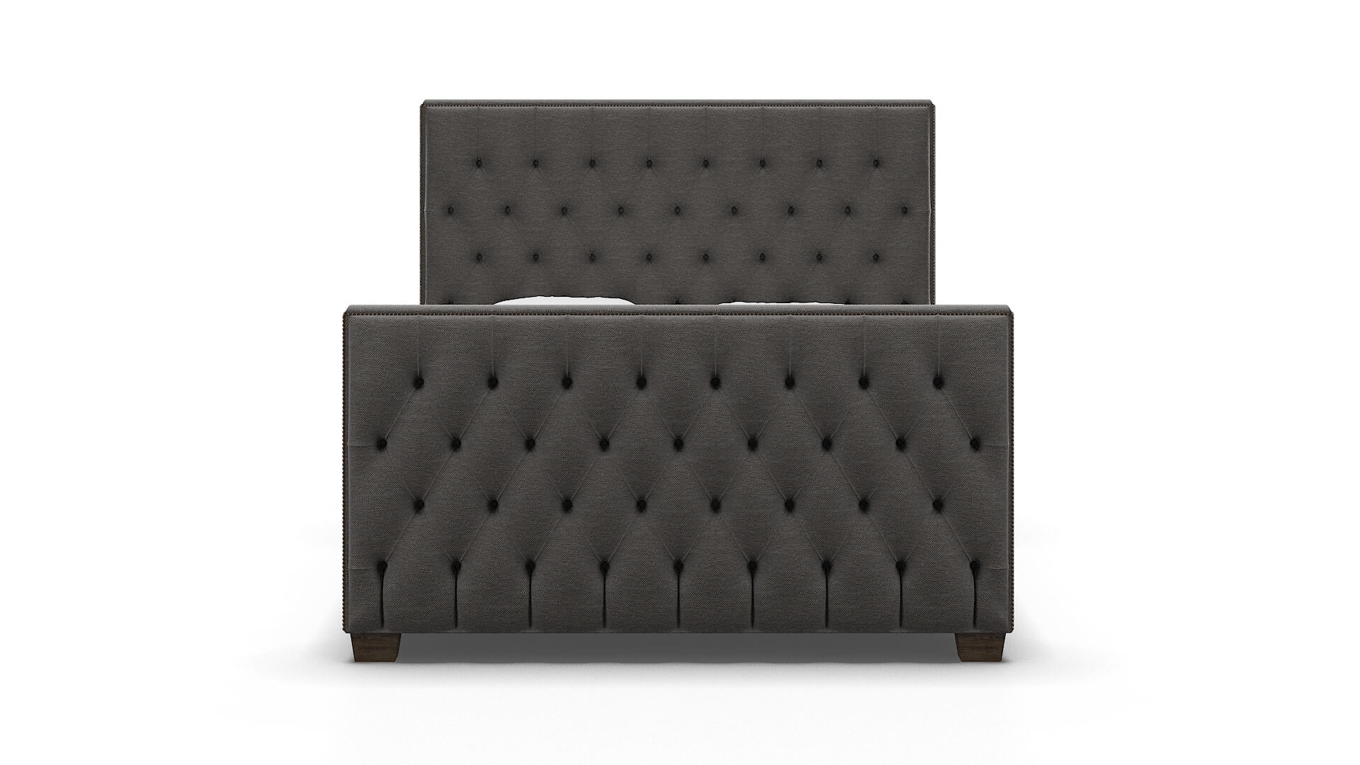 Rimini Oscar Grey Bed espresso legs 1