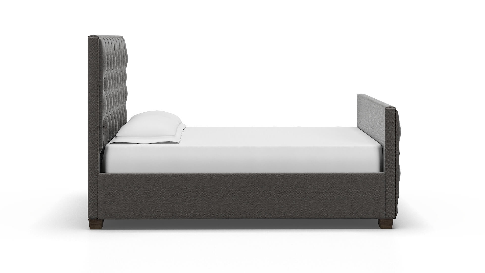 Rimini Oscar Grey Bed espresso legs 3