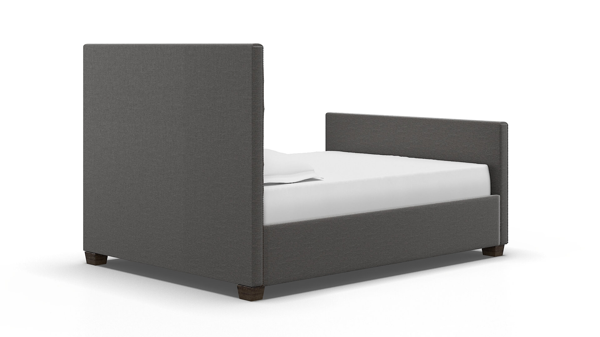 Rimini Oscar Grey Bed espresso legs 4