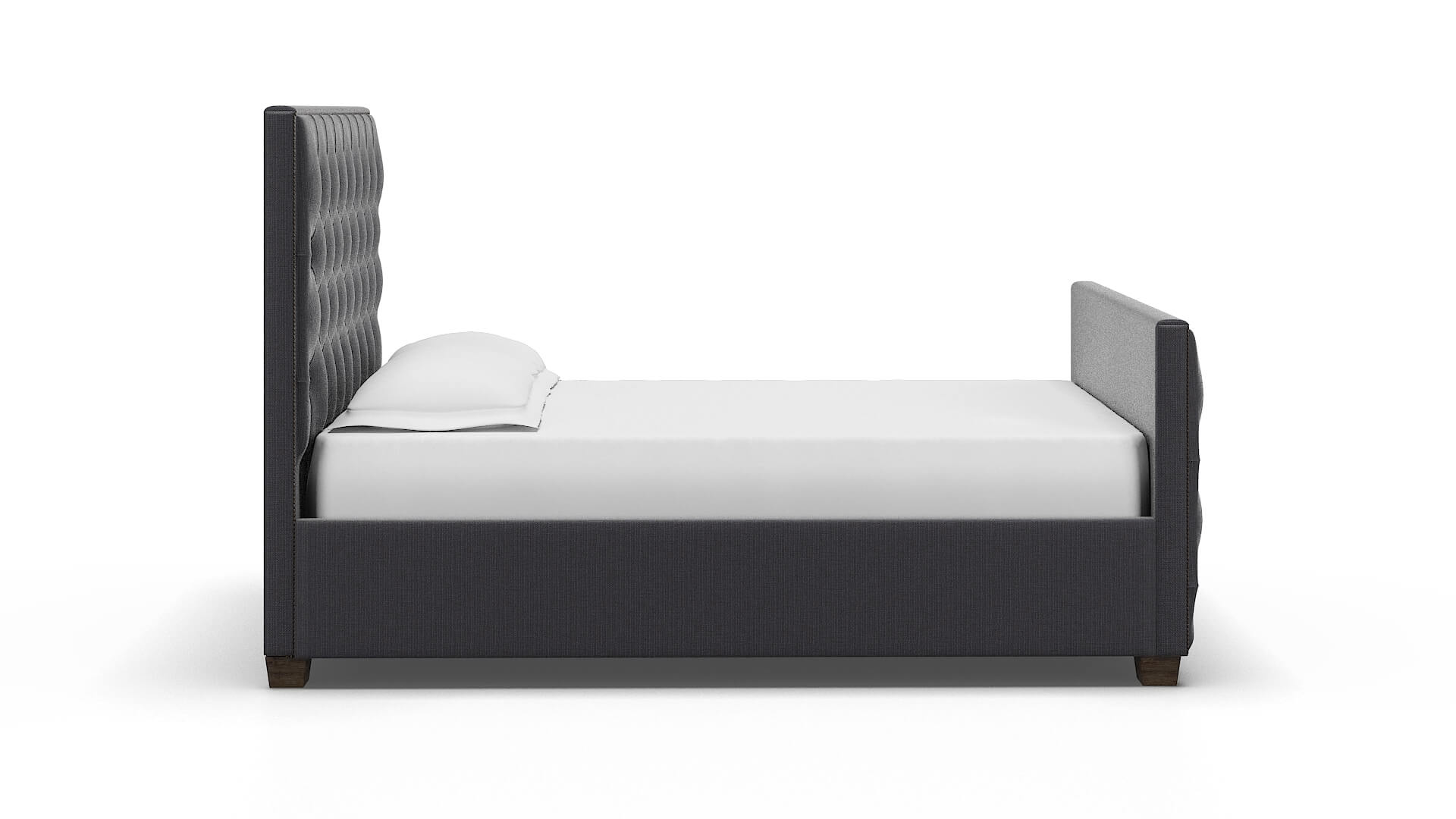 Rimini Parker Charcoal Bed espresso legs 3