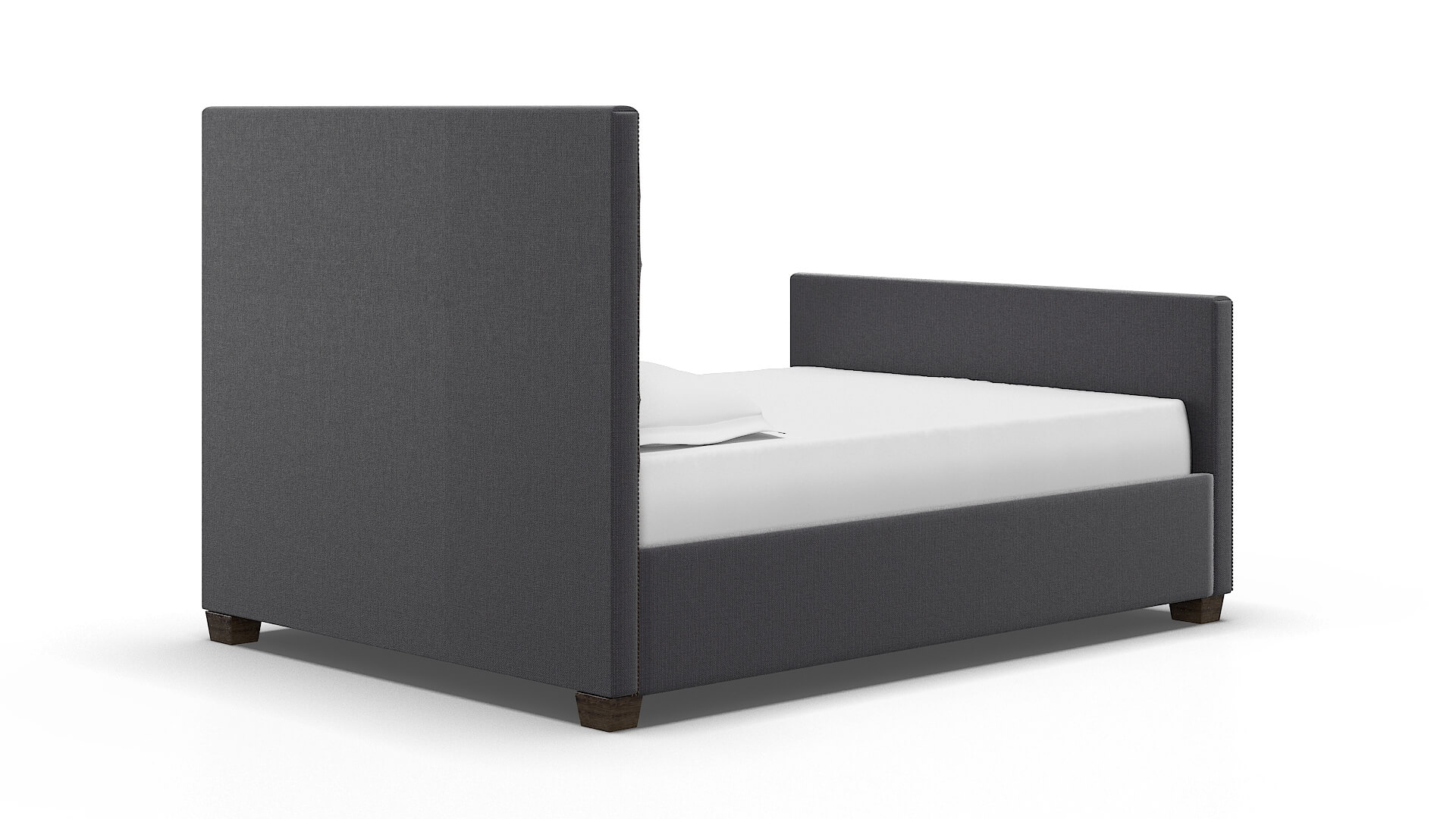Rimini Parker Charcoal Bed espresso legs 4