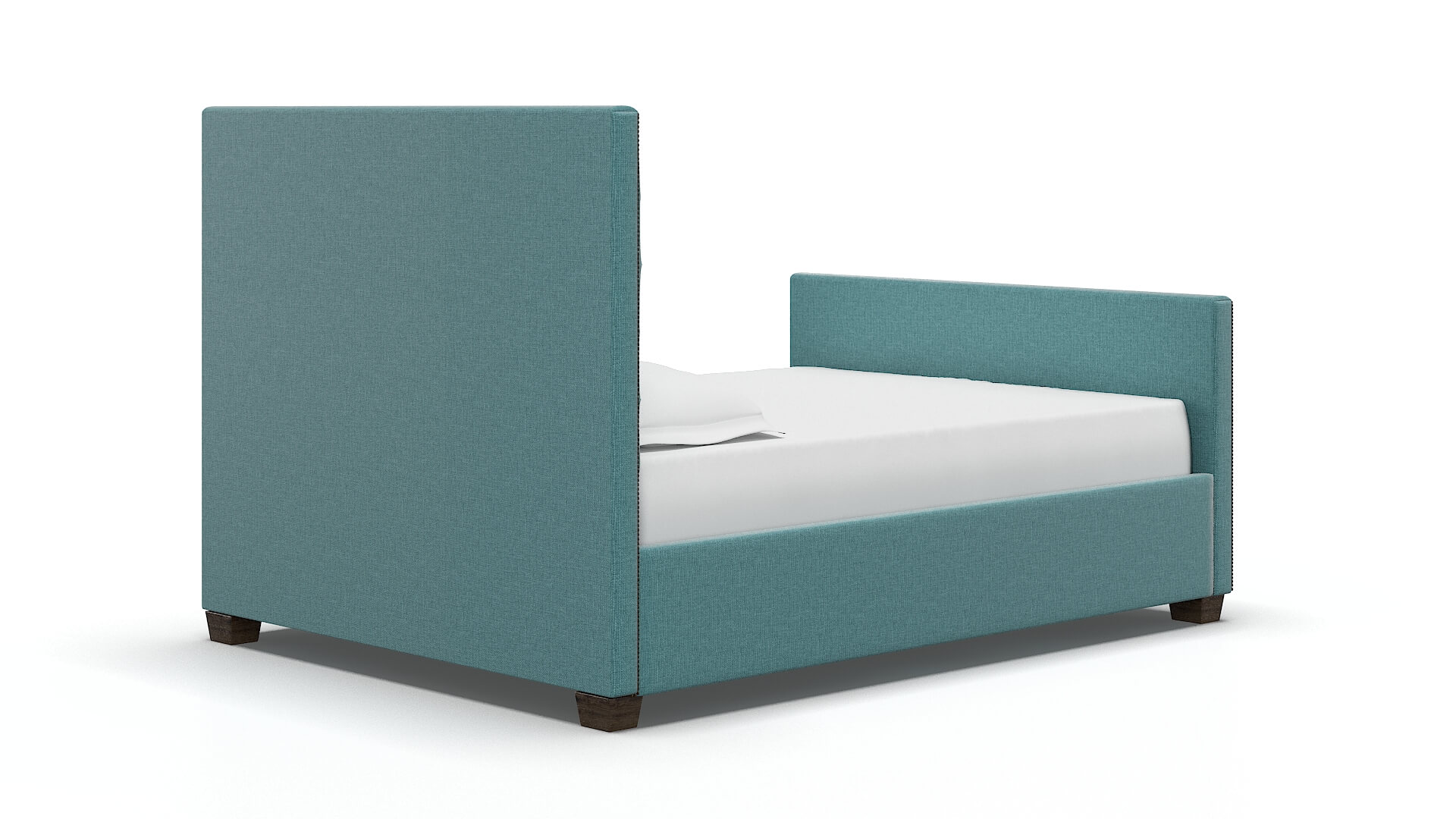 Rimini Parker Turquoise Bed espresso legs 4