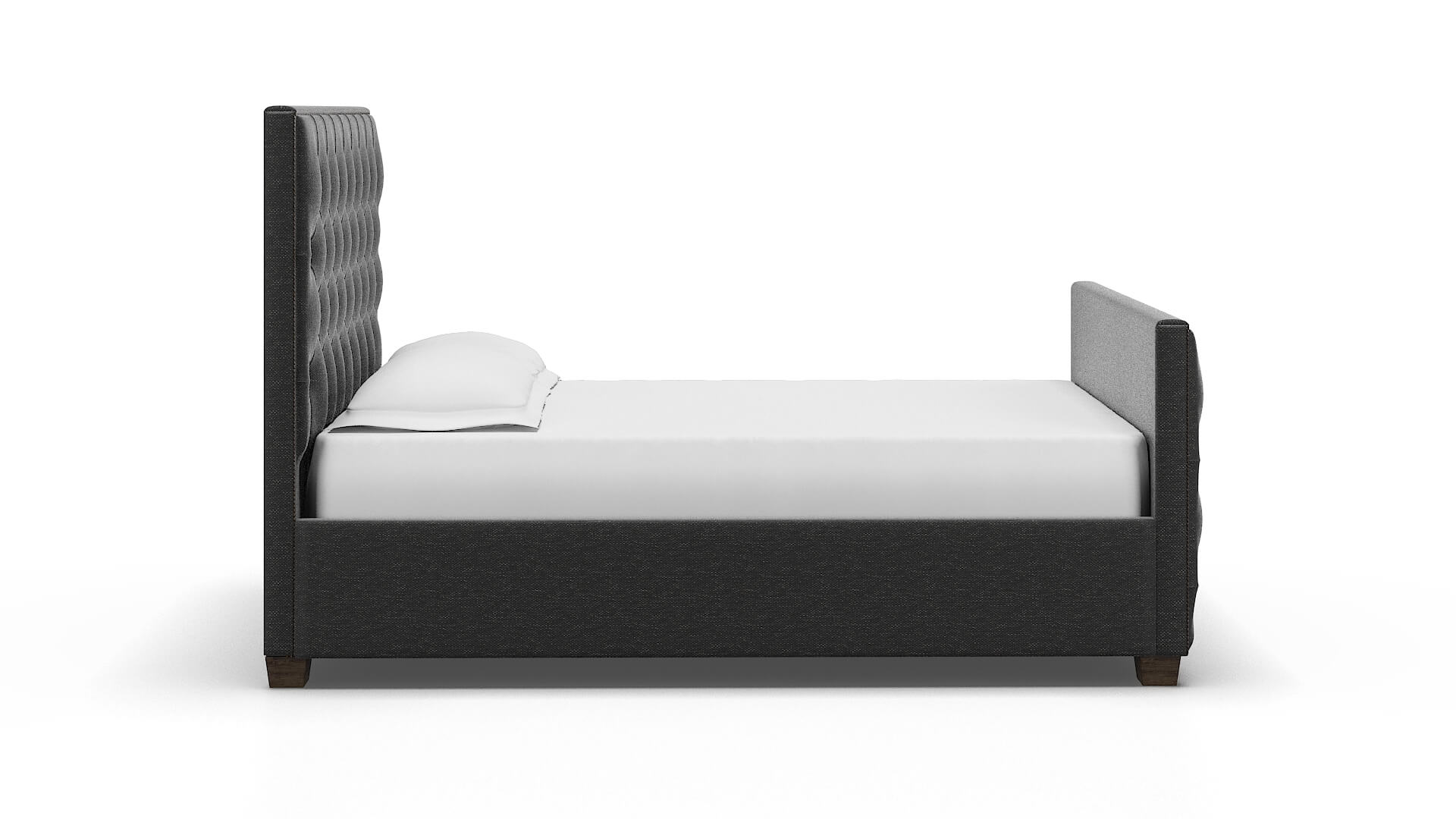 Rimini Phoenix Charcoal Bed espresso legs 3