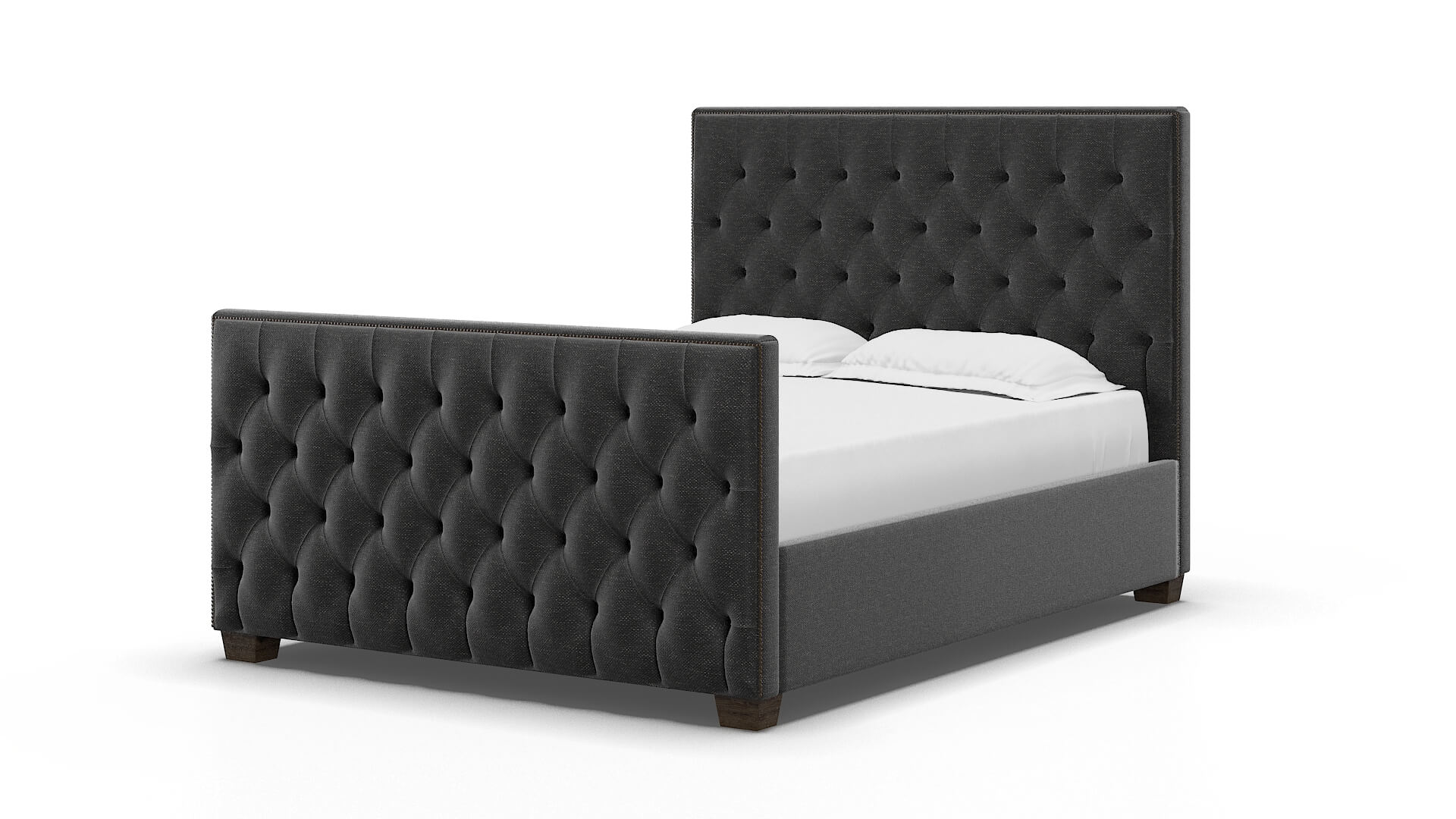 Rimini Phoenix Charcoal Bed espresso legs 5