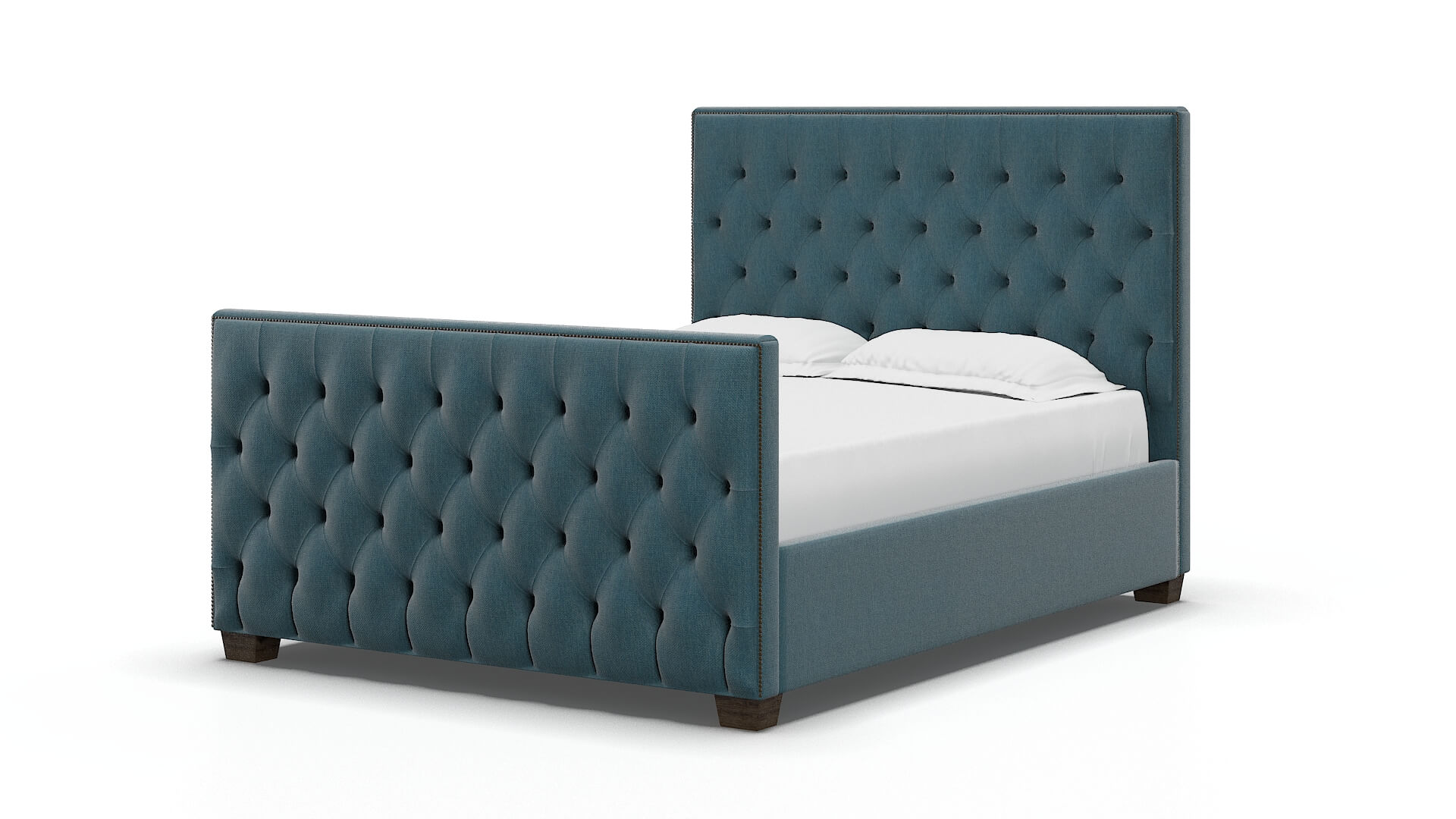 Rimini Portland Prussian Bed espresso legs 5