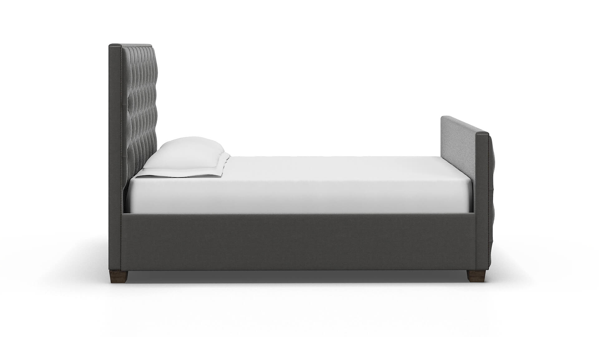 Rimini Rocket Charcoal Bed espresso legs 3
