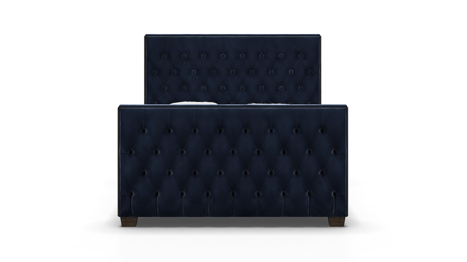 Rimini Royale Cobalt Bed espresso legs 1