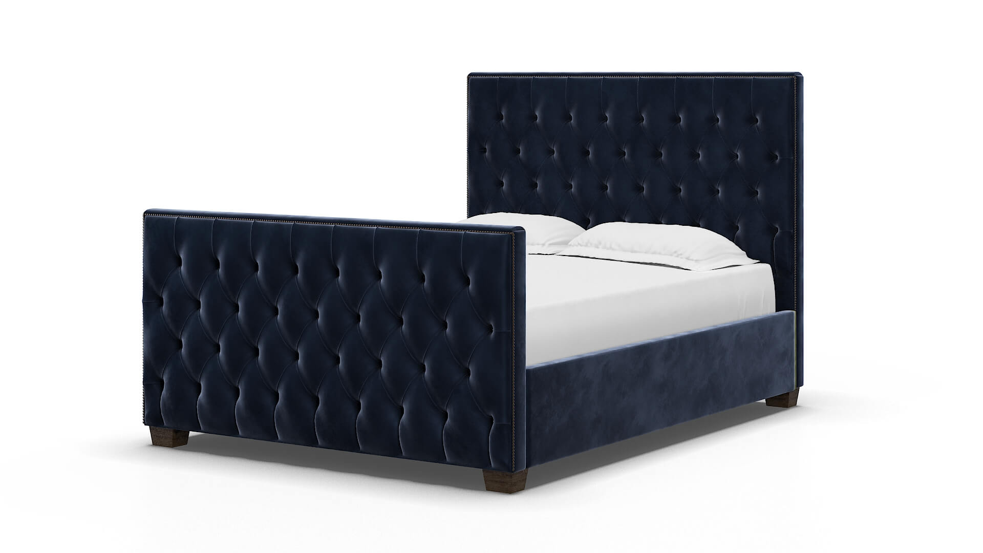 Rimini Royale Cobalt Bed espresso legs 5