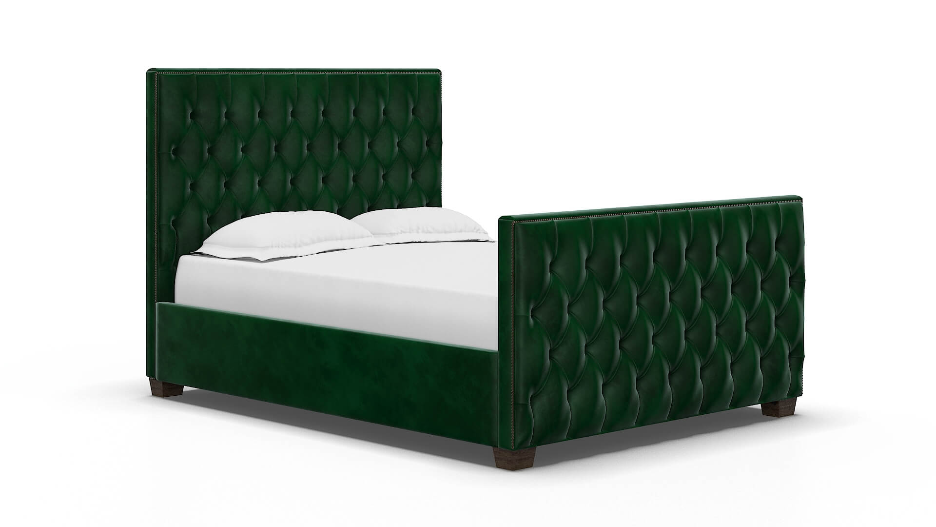 Rimini Royale Evergreen Bed espresso legs 2