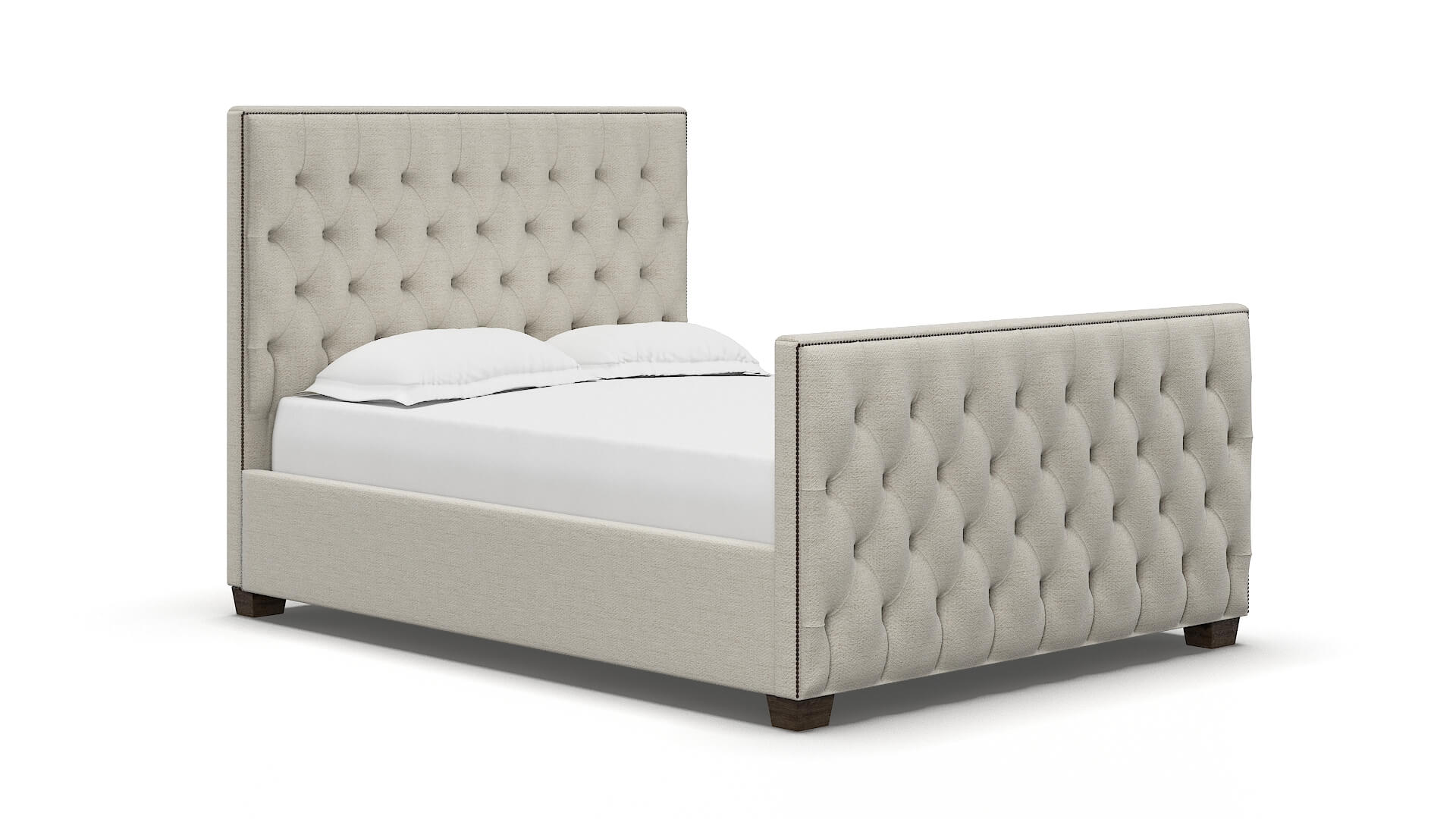 Rimini Venus Cream Bed espresso legs 2