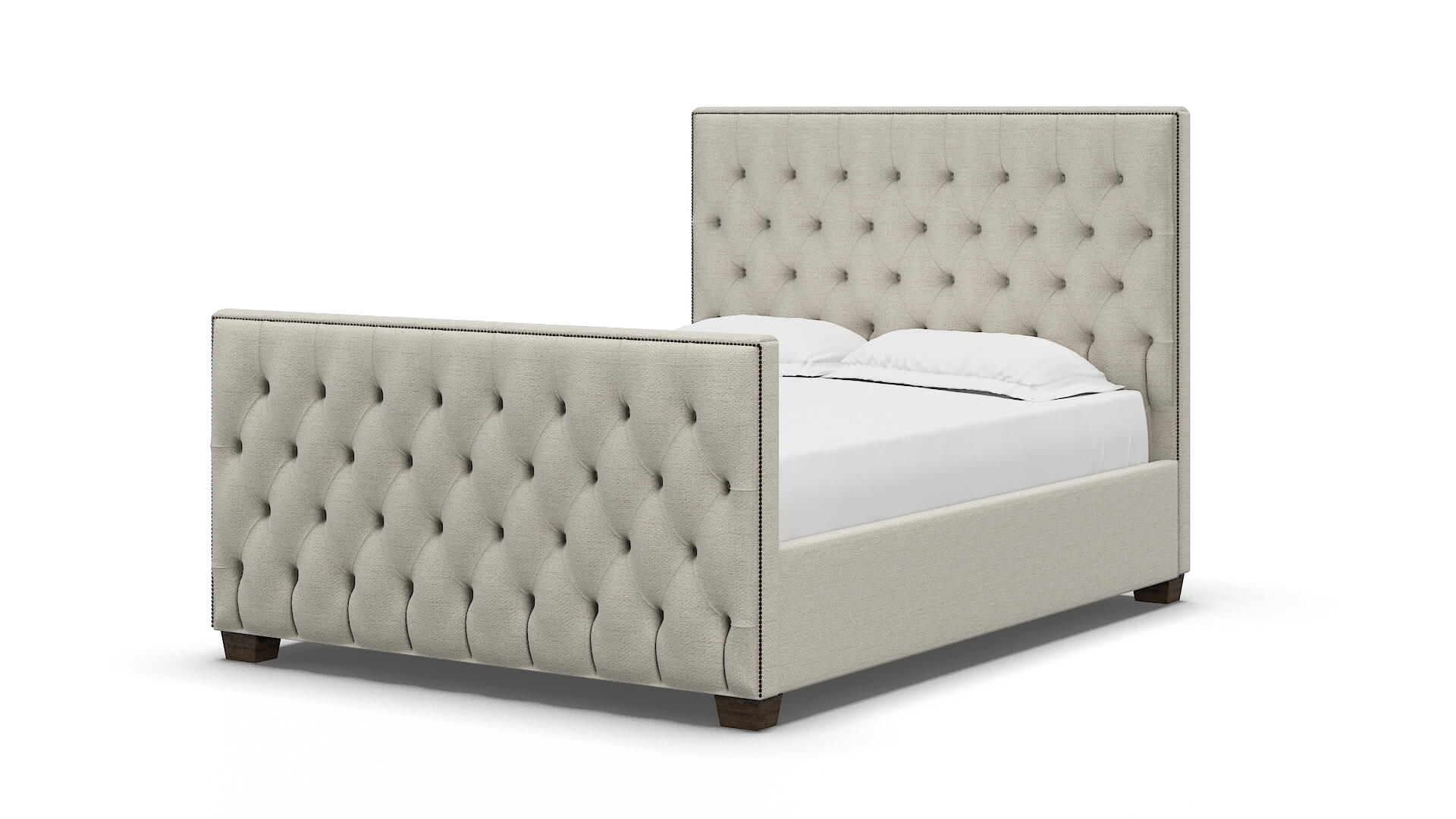 Rimini Venus Cream Bed espresso legs 5