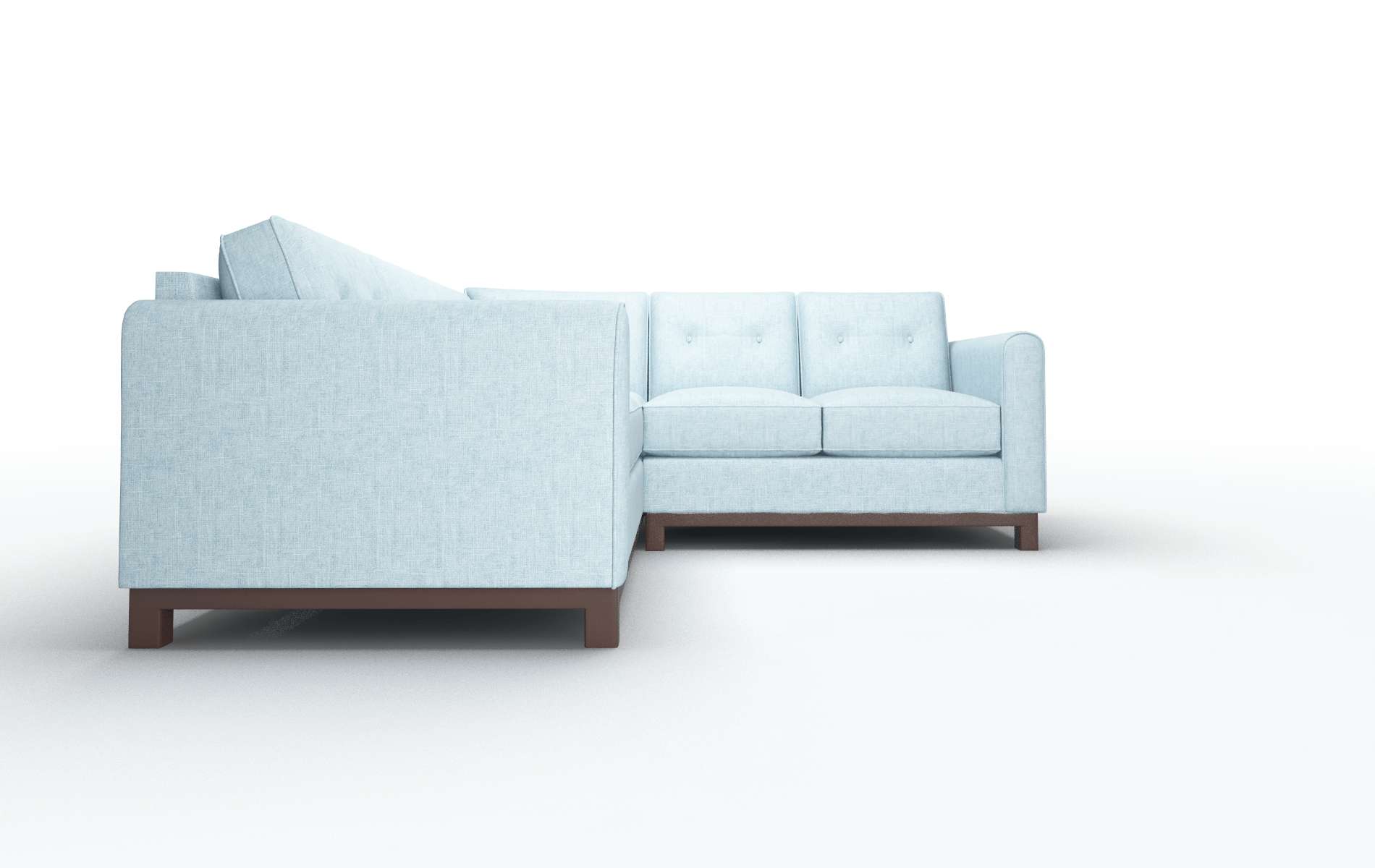 Rio Atlas Turquoise Sectional espresso legs 2
