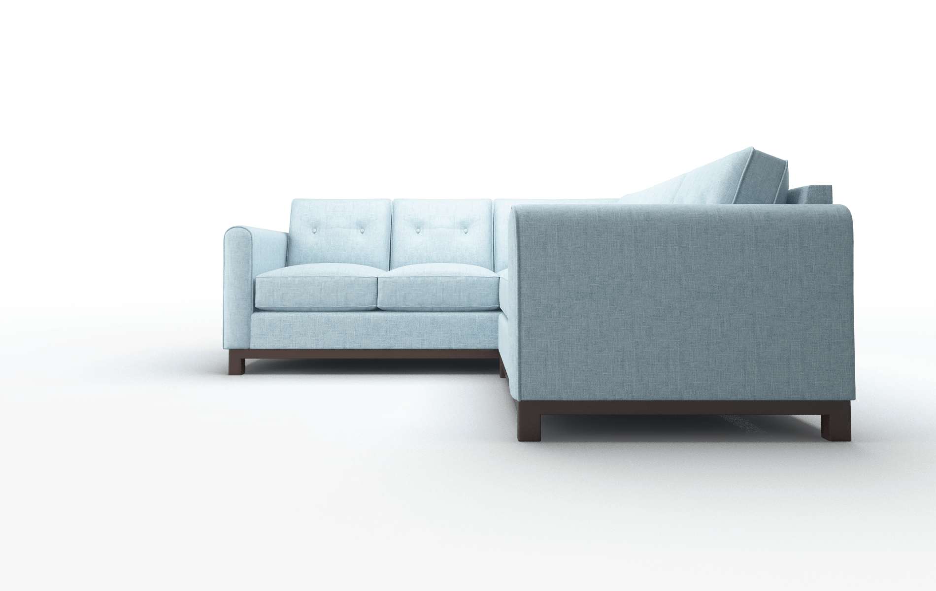 Rio Atlas Turquoise Sectional espresso legs 5