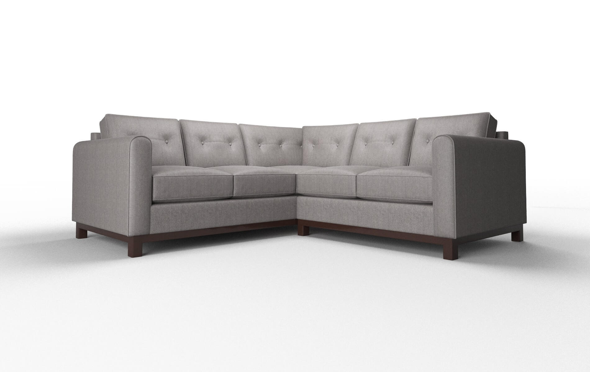 Rio Atlas_plz Silver Sectional espresso legs 1