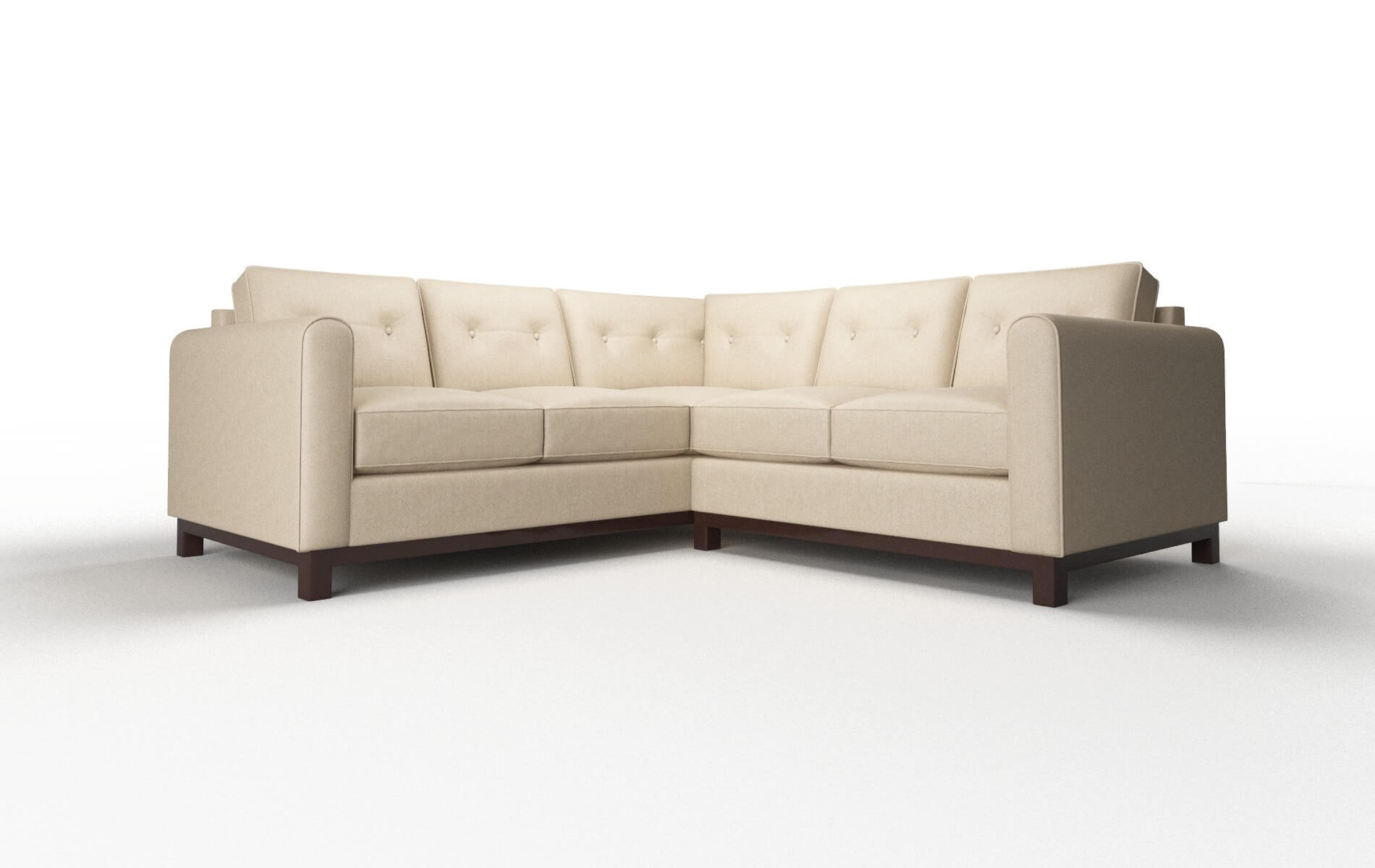Rio Avenger burlap Sectional Espresso Legs  1