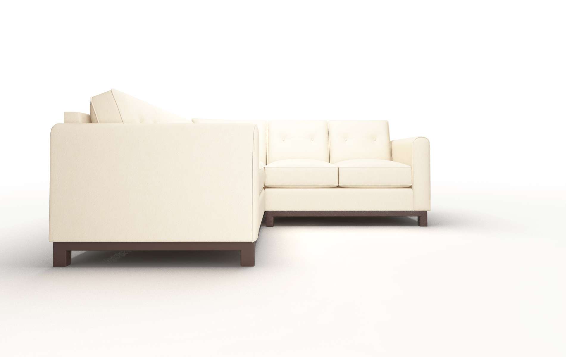 Rio Bella Buckwheat Sectional espresso legs 2