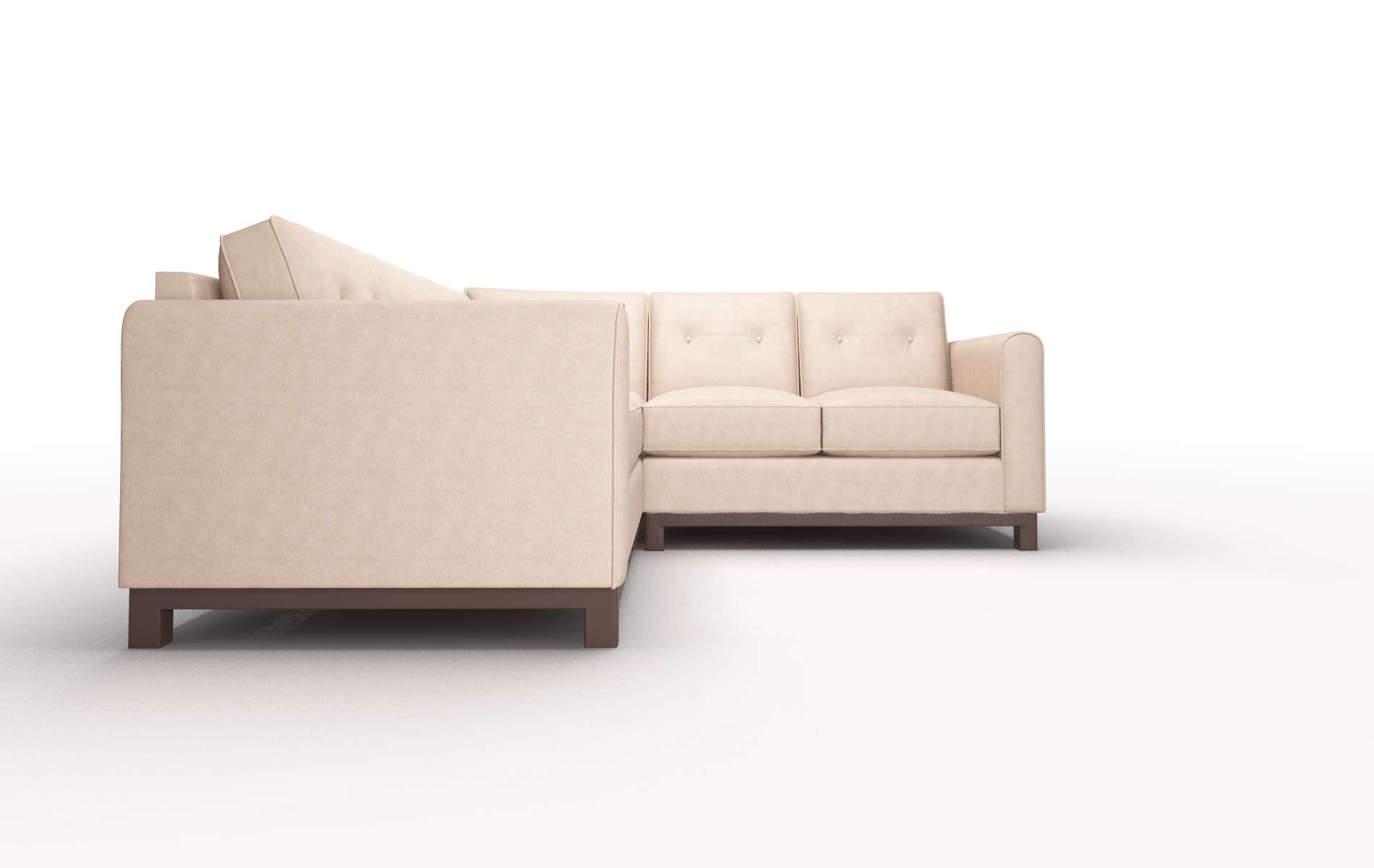 Rio Bella Cocoa Sectional espresso legs 2