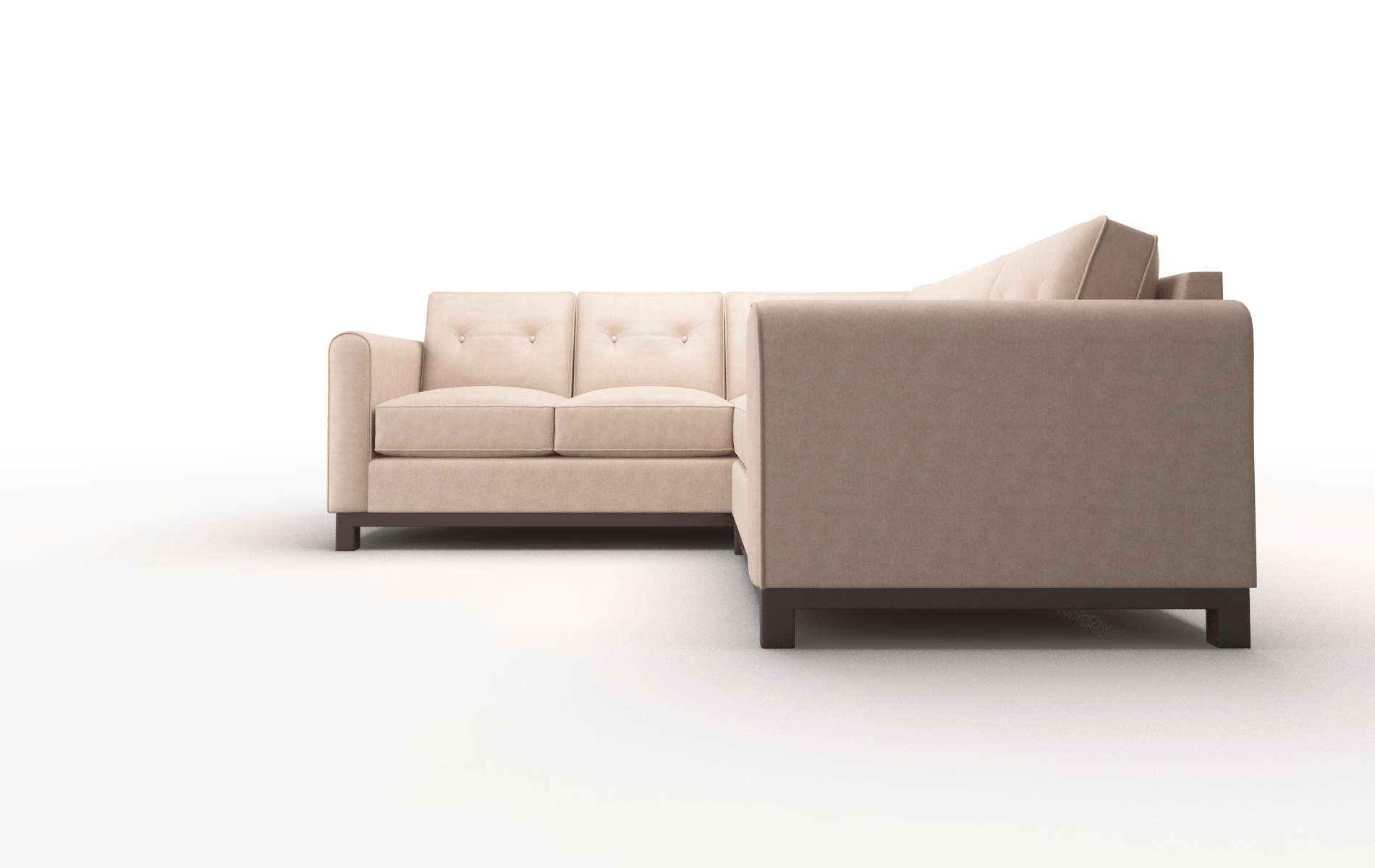 Rio Bella Cocoa Sectional espresso legs 5