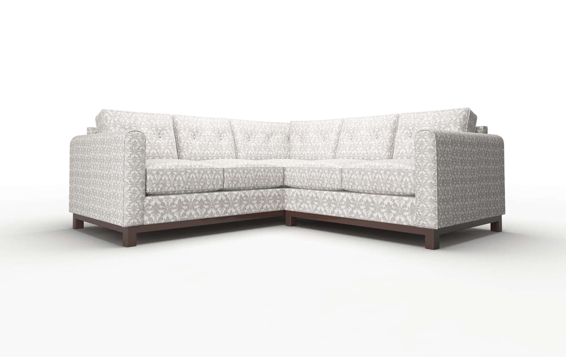 Rio Bergamo dove Sectional Espresso Legs  1