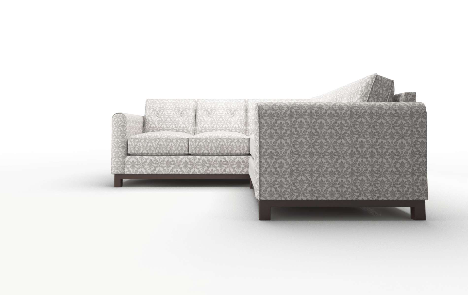 Rio Bergamo Dove Sectional espresso legs 5