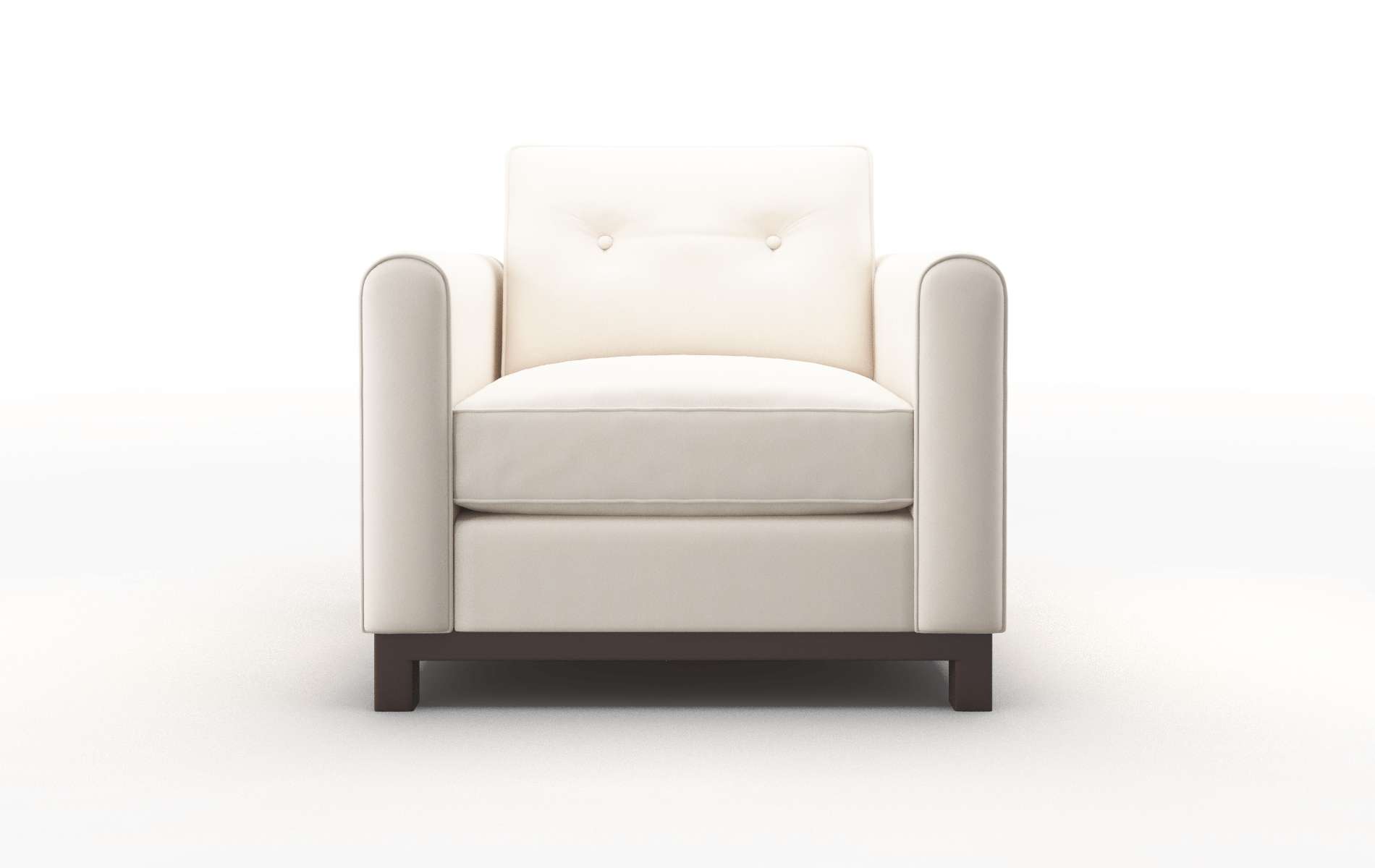 Rio Blanche milky Chair Espresso Legs  1