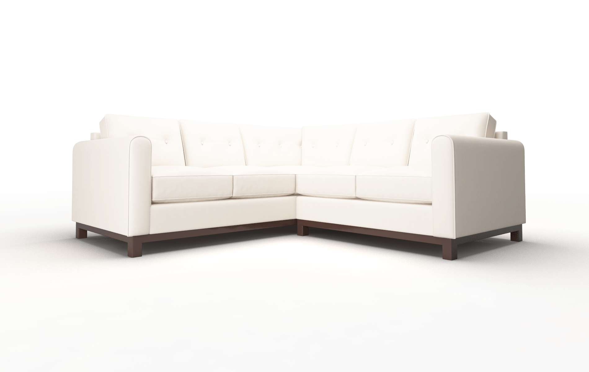 Rio Blanche Milky Sectional espresso legs 1
