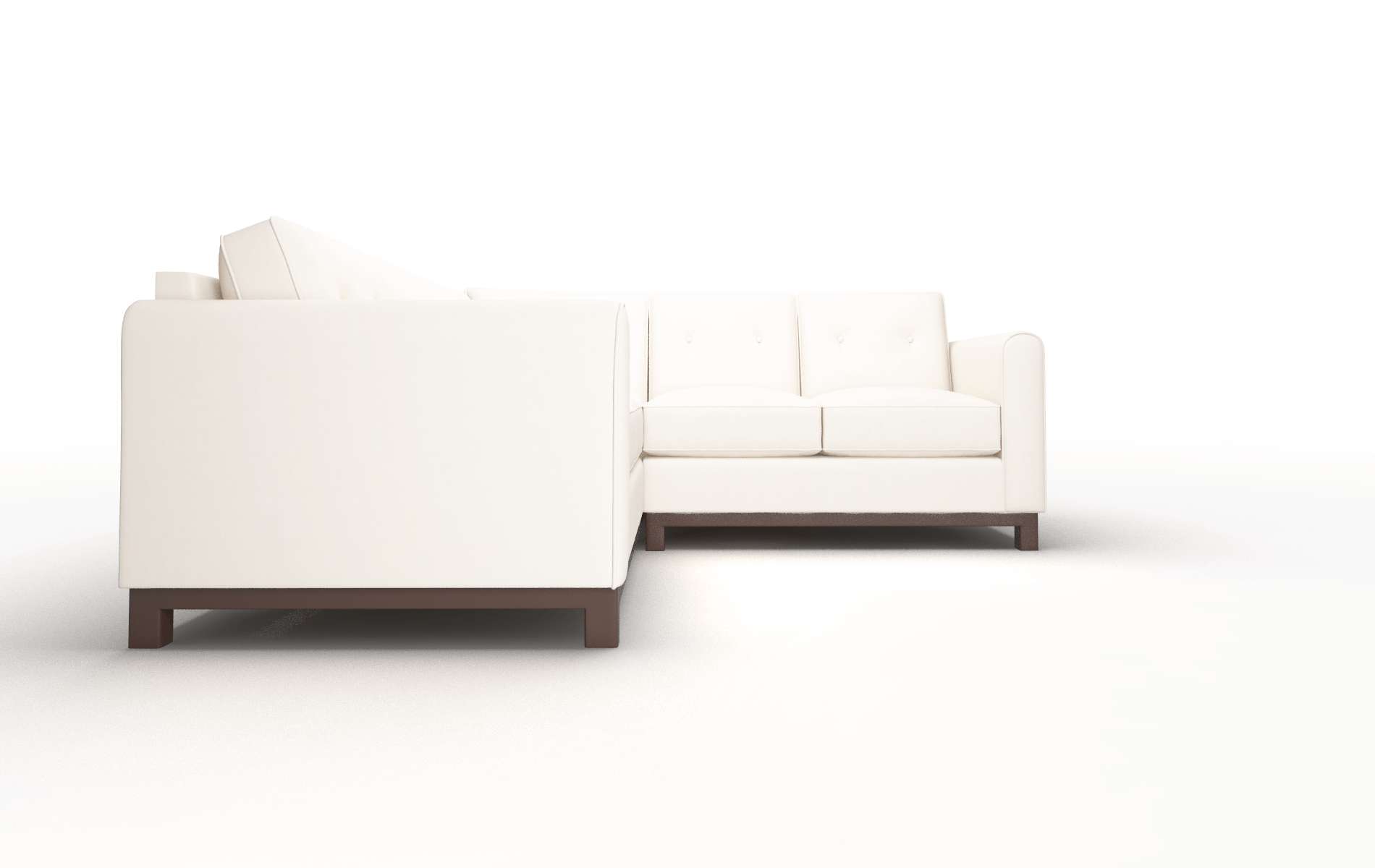 Rio Blanche Milky Sectional espresso legs 2