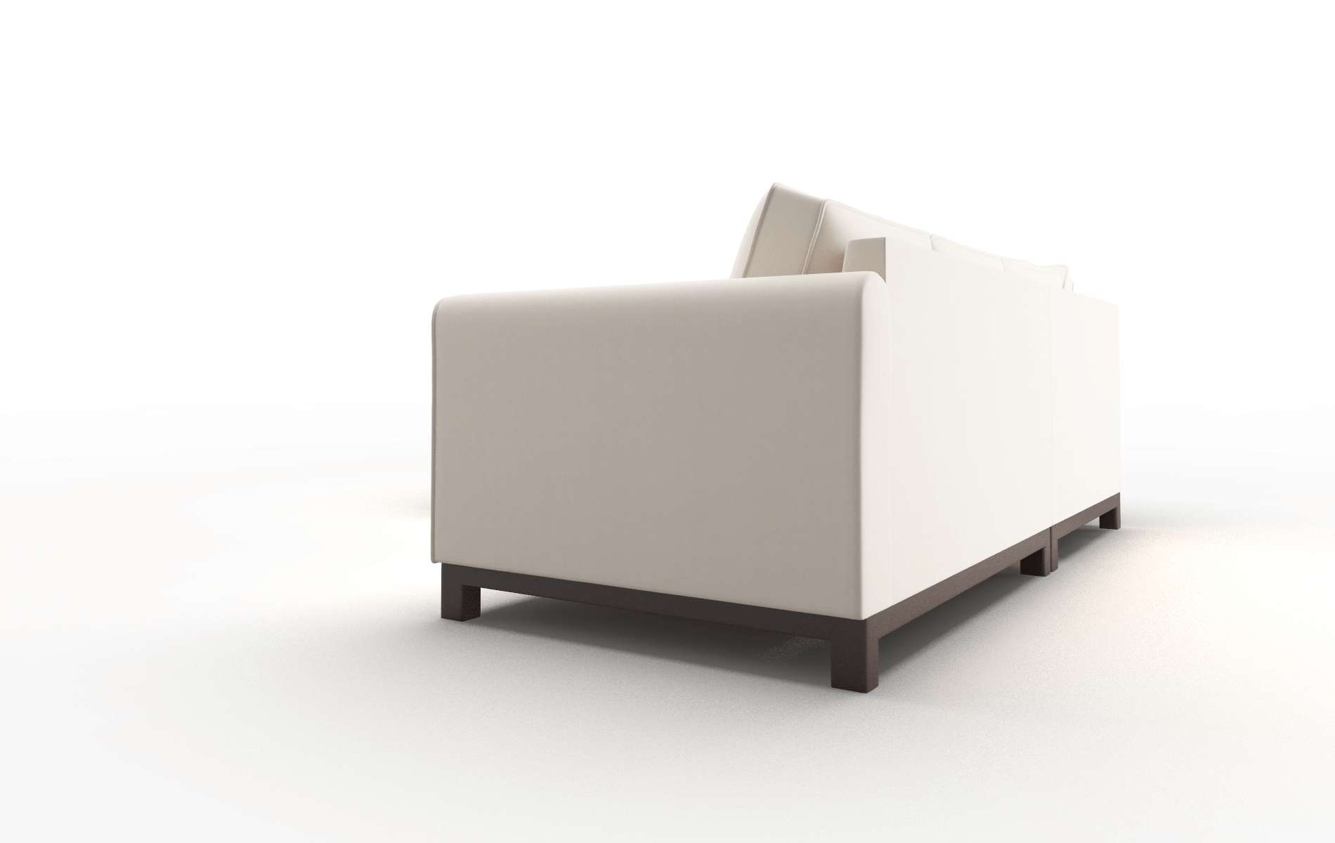 Rio Blanche Milky Sectional espresso legs 4