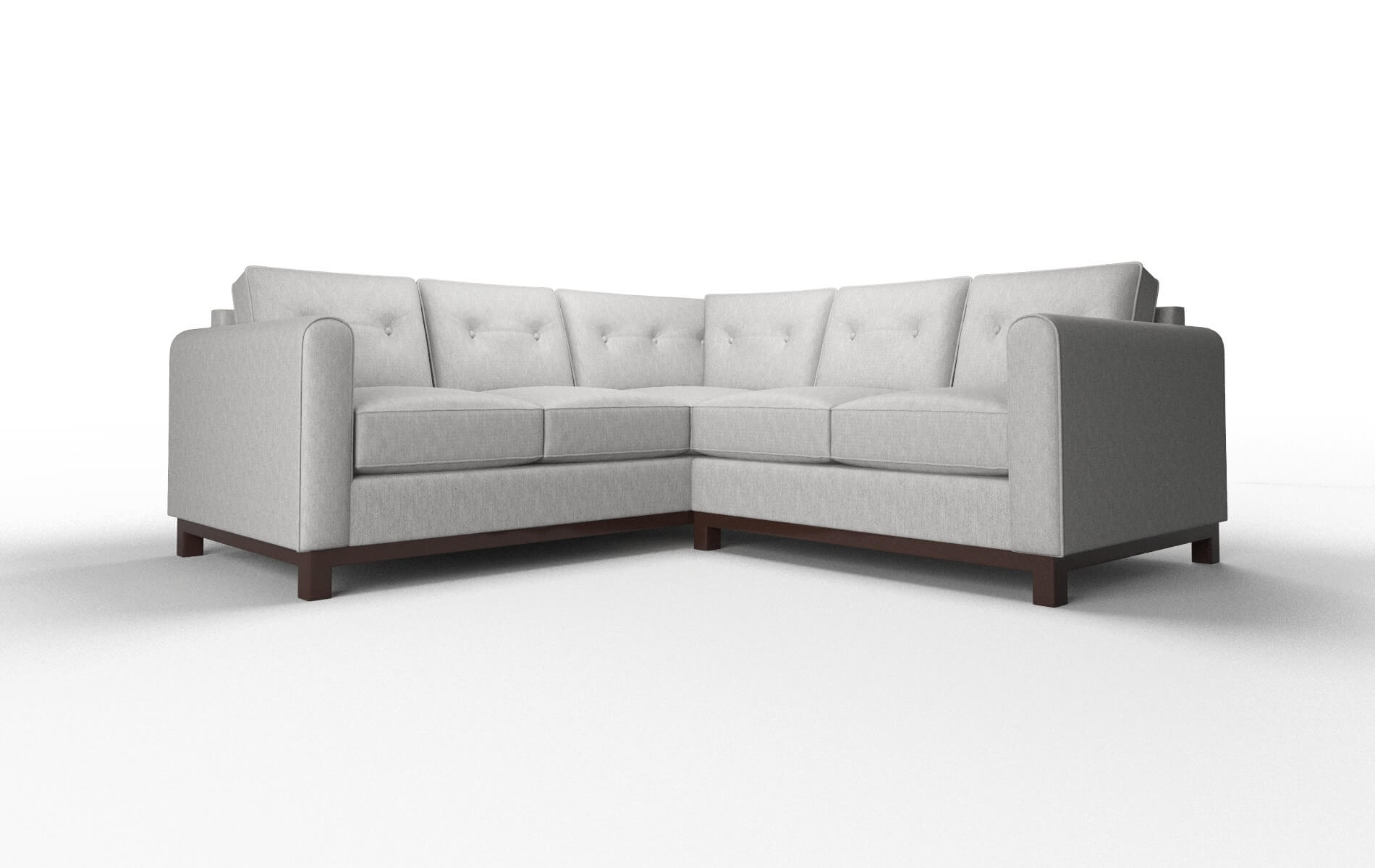 Rio Bungalow Graphite Sectional espresso legs 1