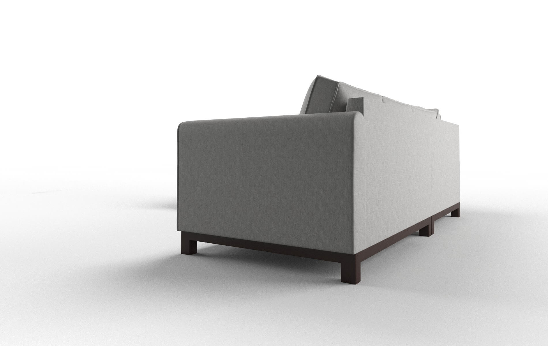 Rio Bungalow Graphite Sectional espresso legs 4